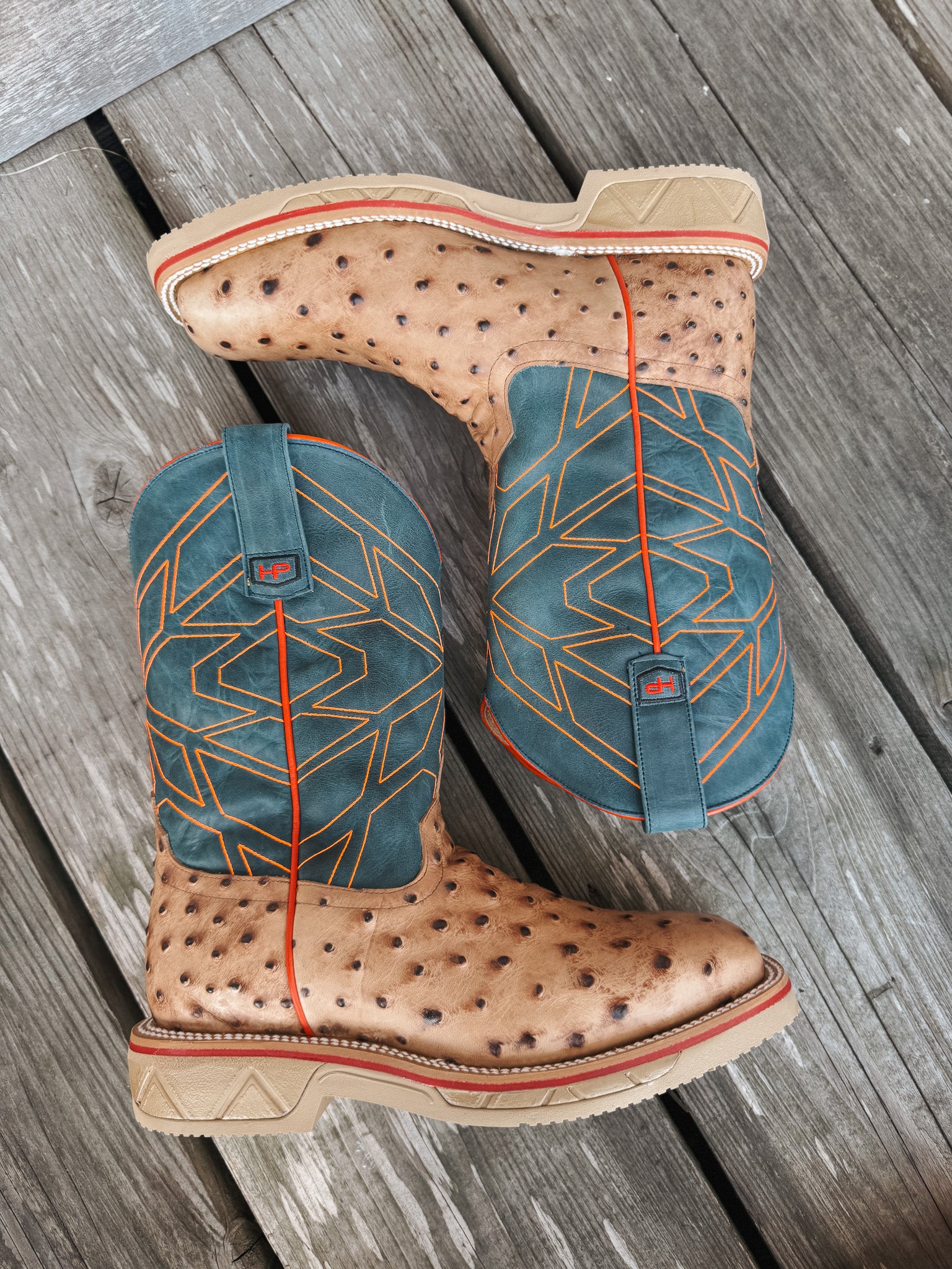 Men's Horse Power Oryx Impostrich Steel Toe Work Boots