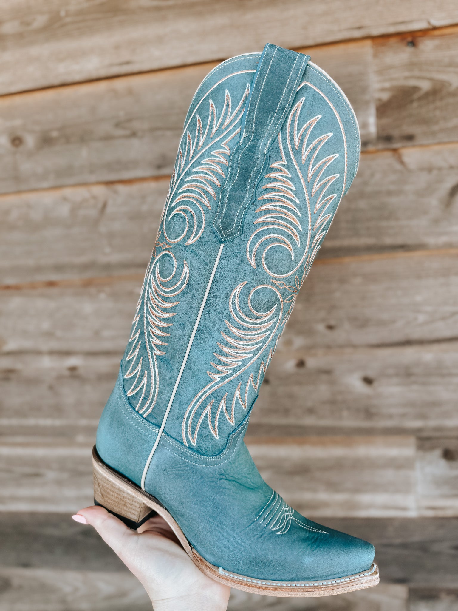 Women's Corral Faded Teal Blue Embroidery Boots – Boot Country