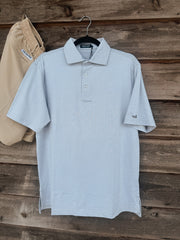 Men's Southern Marsh Marin Headlands Performance Polo in White Gray