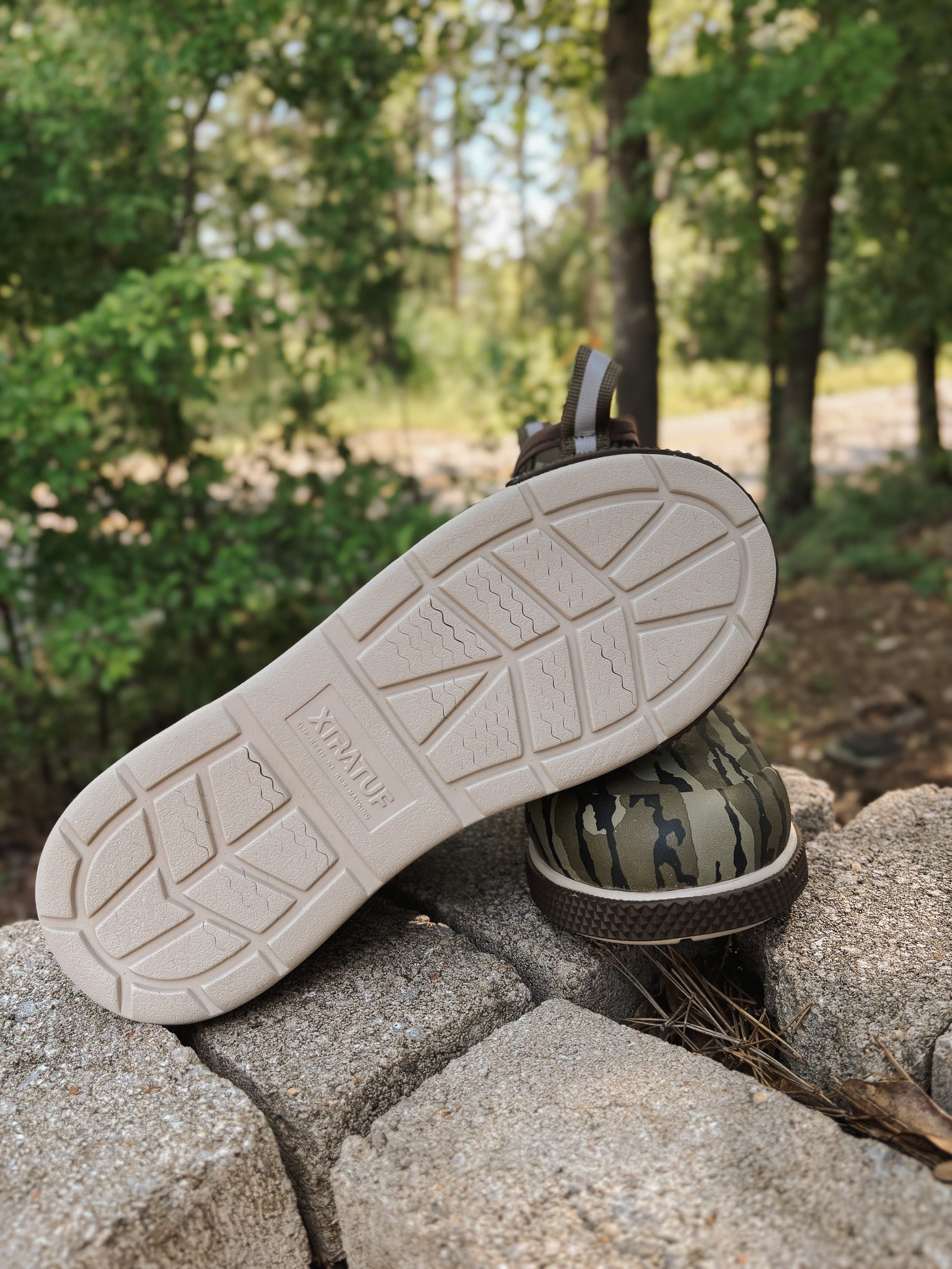 Men's Xtratuf Sport Ankle Deck Boot in Mossy Oak Bottomland