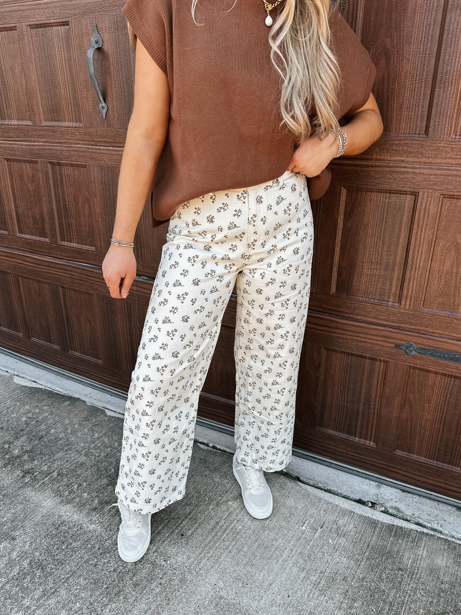 Seriously Cute Cream Floral Pants