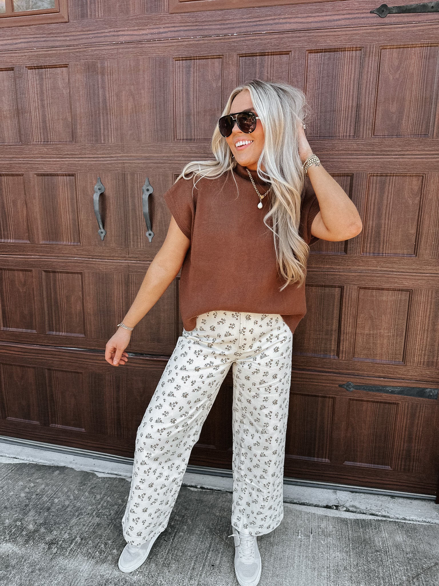 Seriously Cute Cream Floral Pants