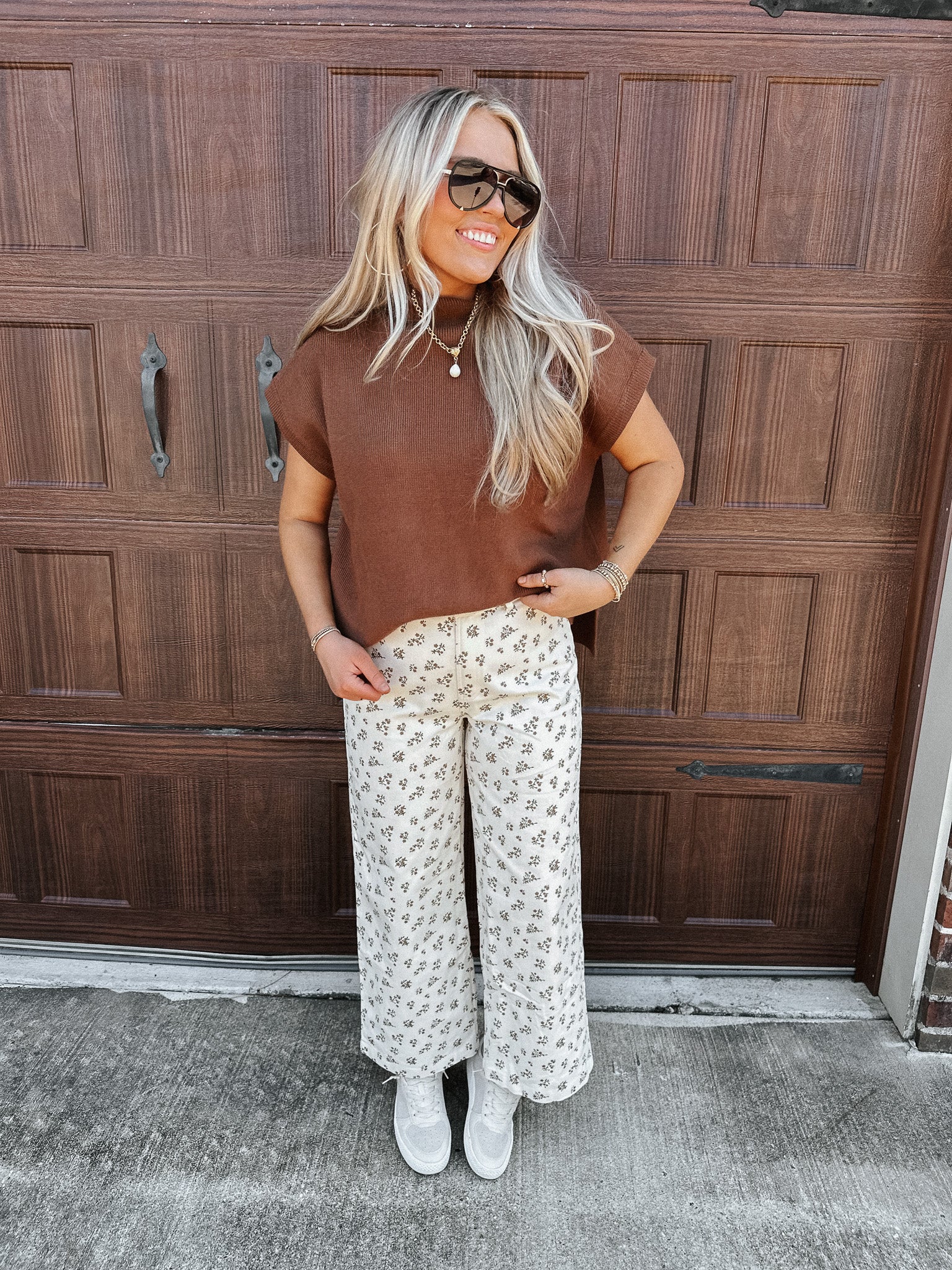 Seriously Cute Cream Floral Pants