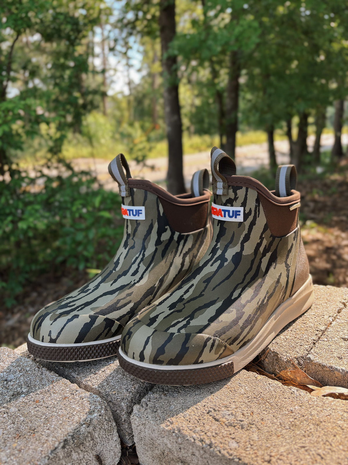 Men's Xtratuf Sport Ankle Deck Boot in Mossy Oak Bottomland