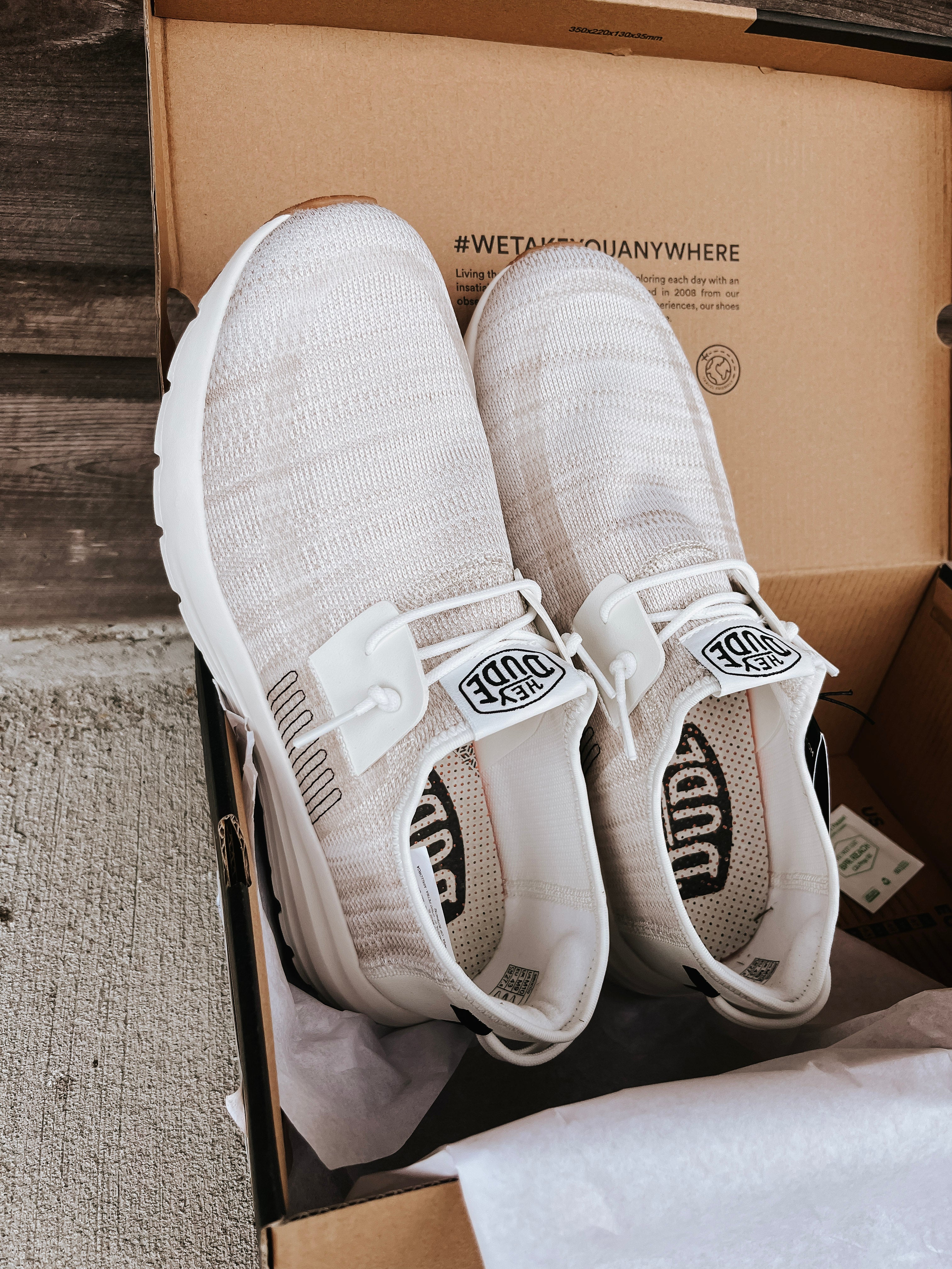 Men's Hey Dude Sirocco White Sneakers