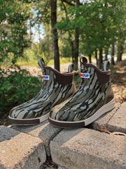Men's Xtratuf Sport Ankle Deck Boot in Mossy Oak Bottomland