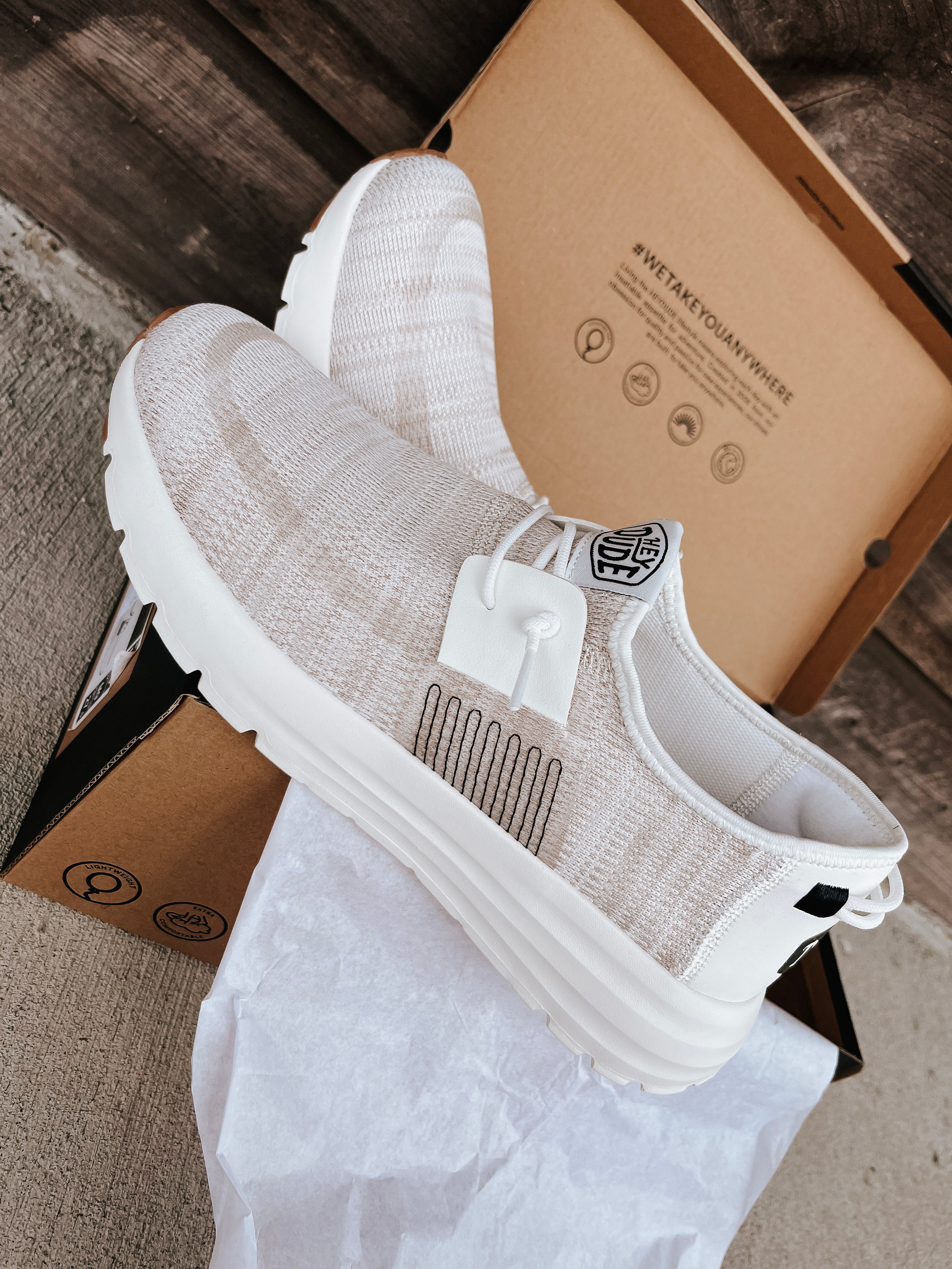 Men's Hey Dude Sirocco White Sneakers