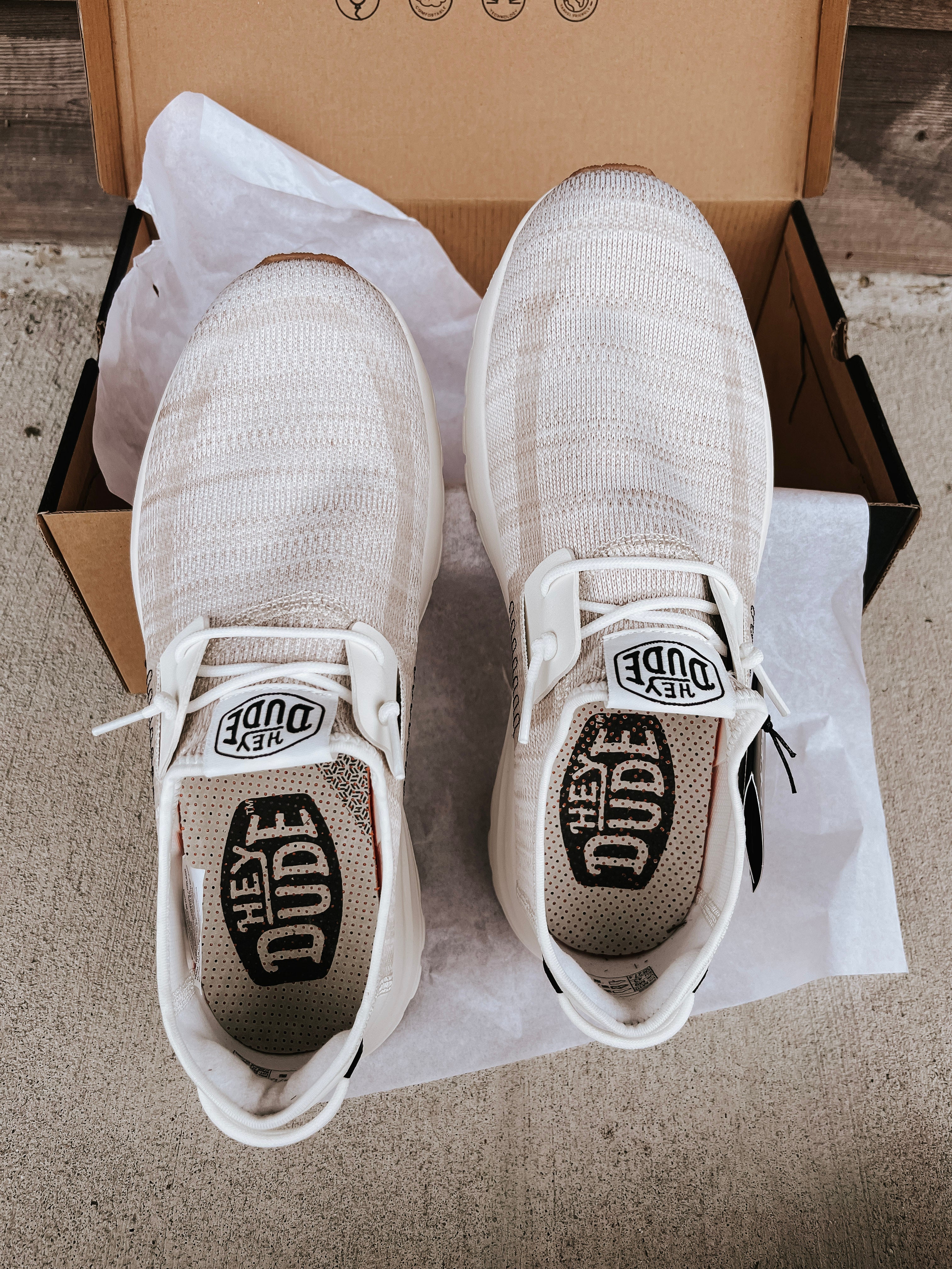 Men's Hey Dude Sirocco White Sneakers