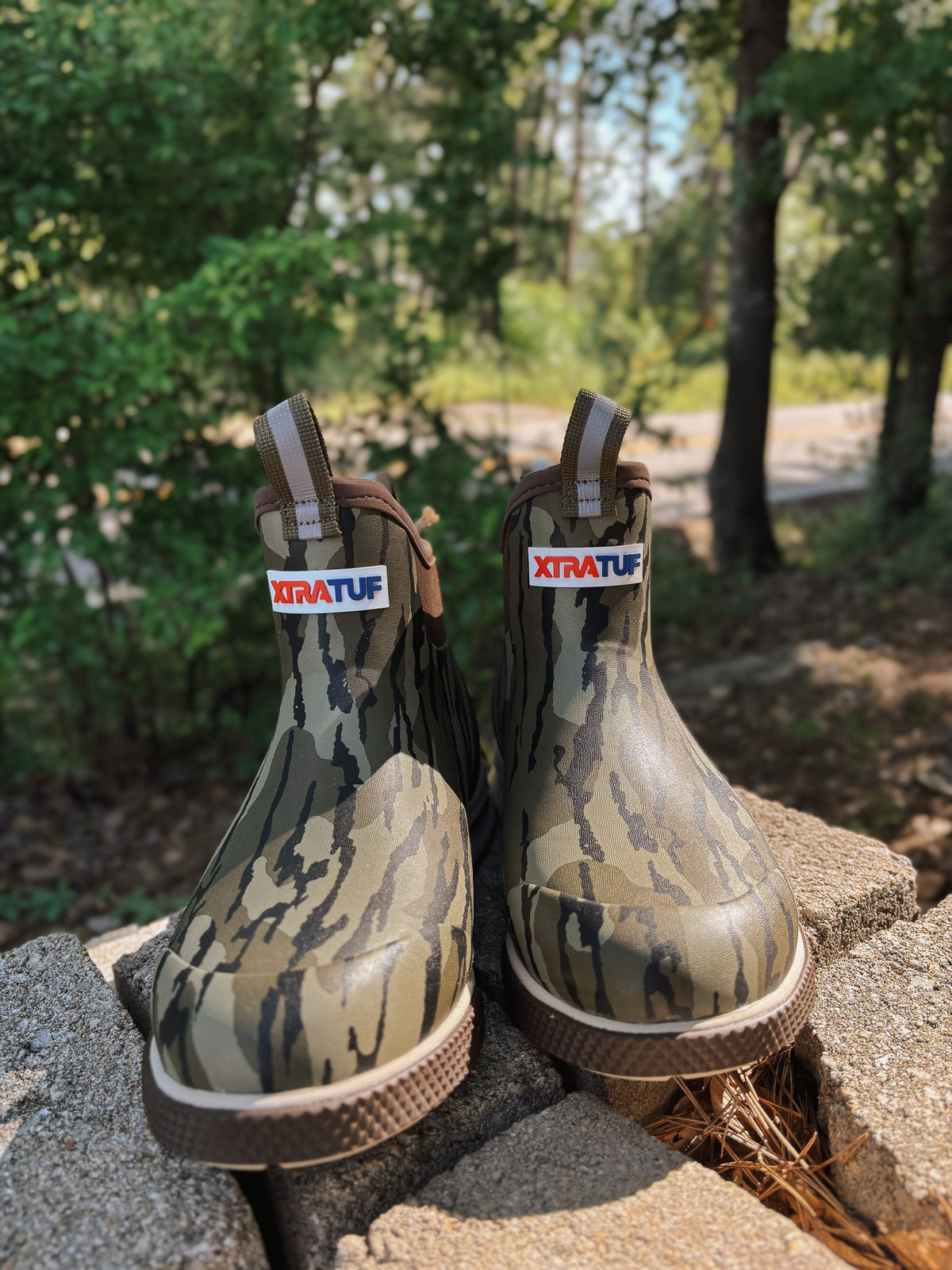 Men's Xtratuf Sport Ankle Deck Boot in Mossy Oak Bottomland