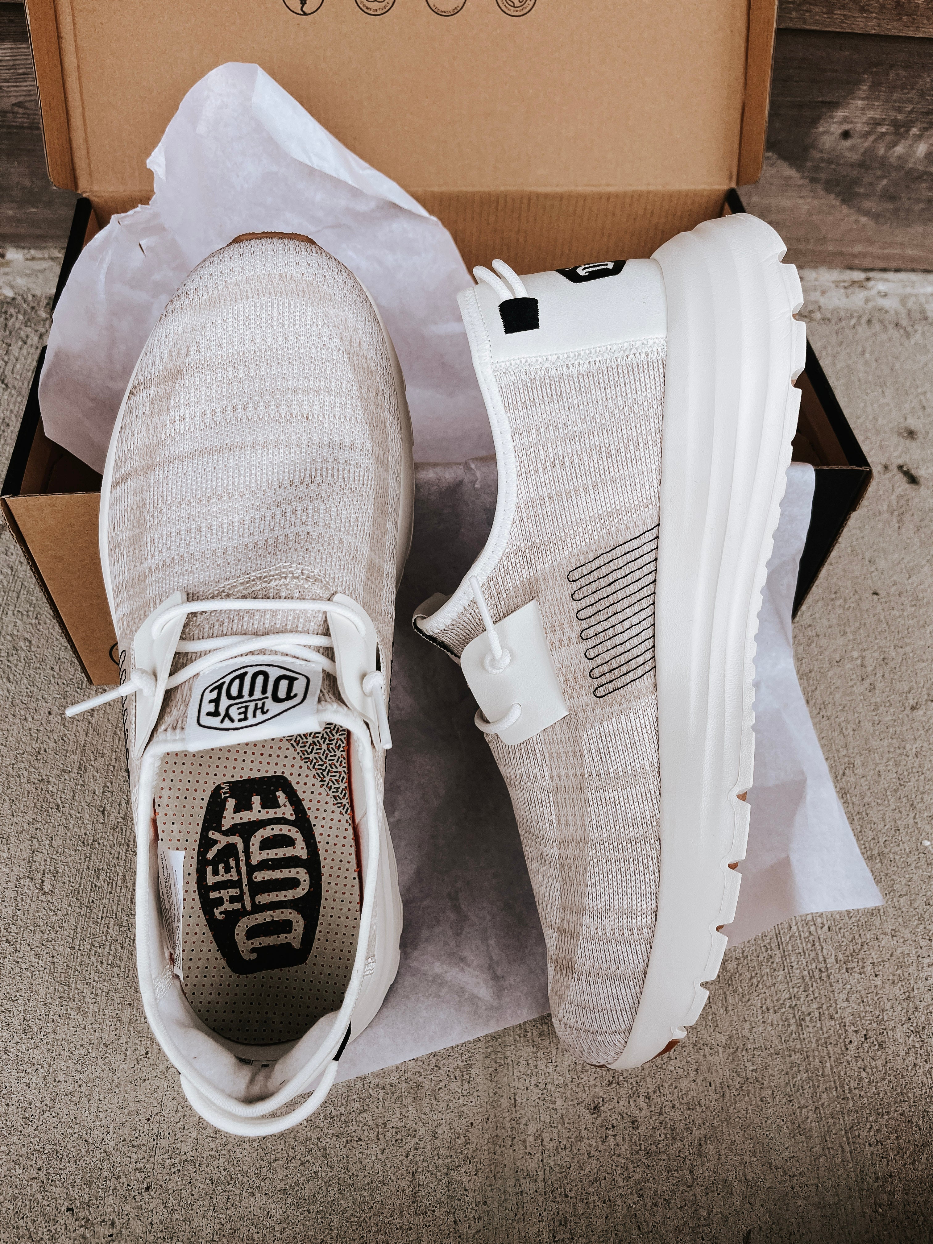 Men's Hey Dude Sirocco White Sneakers