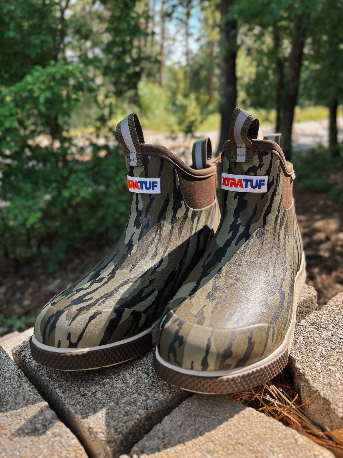 Men's Xtratuf Sport Ankle Deck Boot in Mossy Oak Bottomland