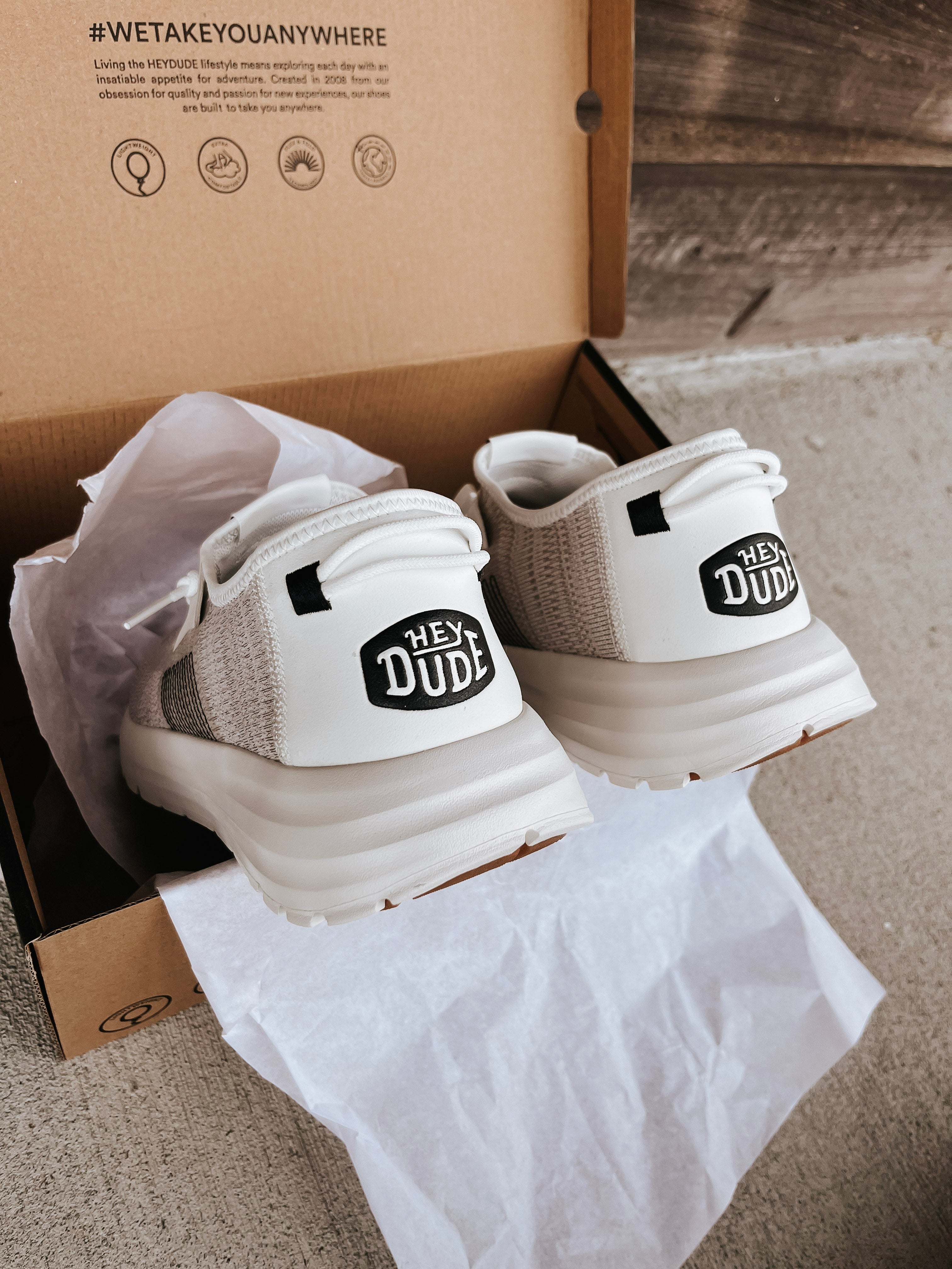 Men's Hey Dude Sirocco White Sneakers