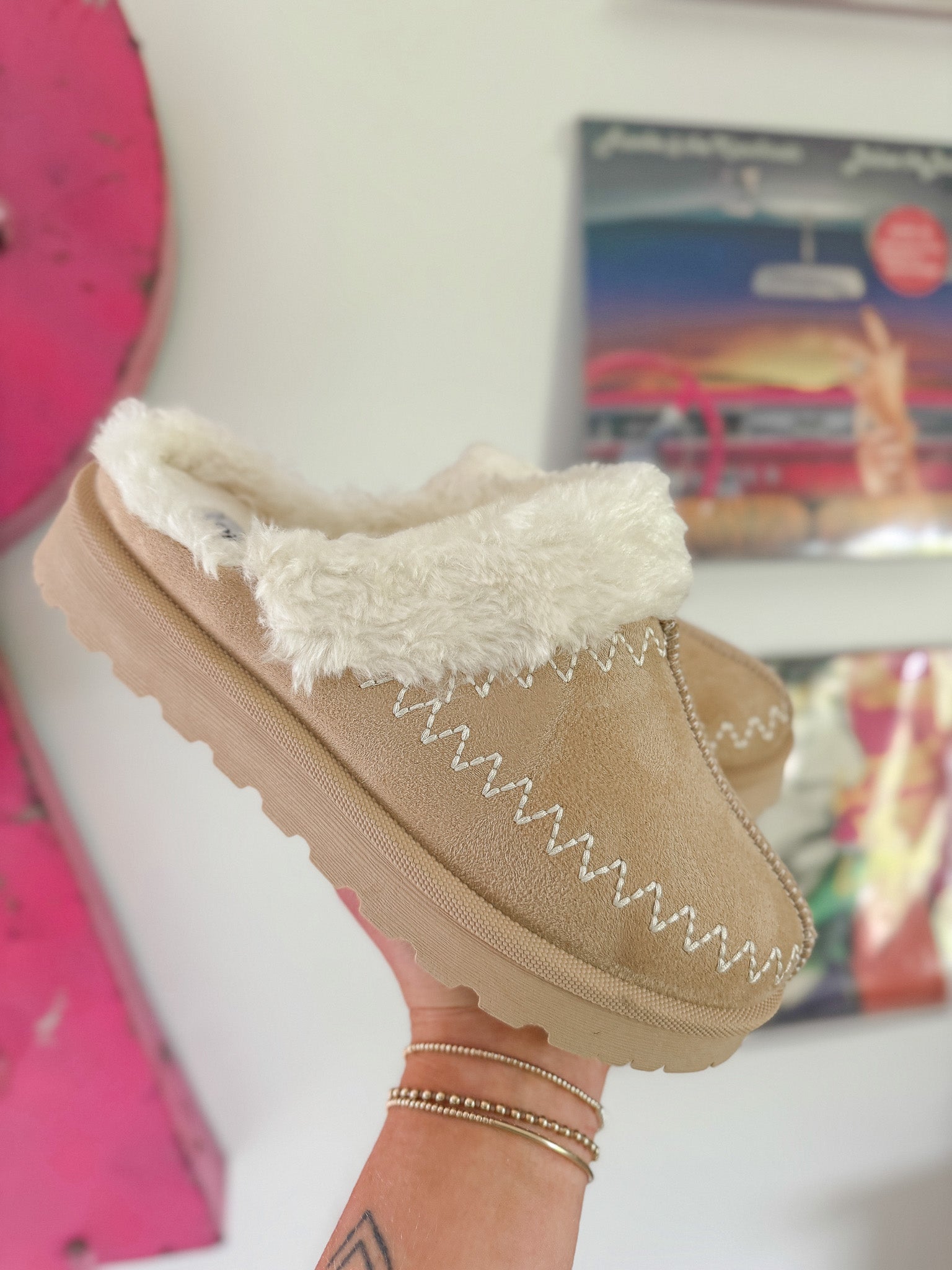 Soft Steps Cream Slippers