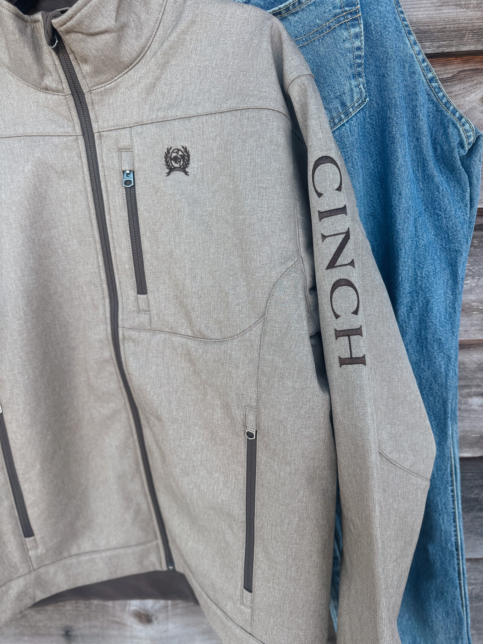 Men's Cinch Bonded Jacket in Stone