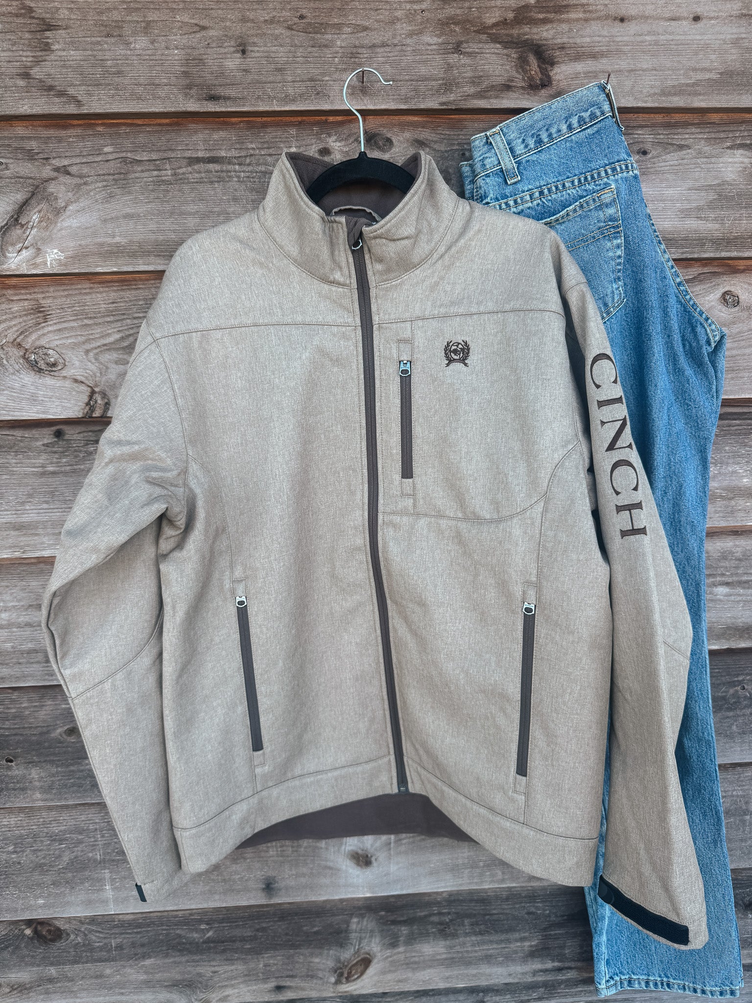 Men's Cinch Bonded Jacket in Stone