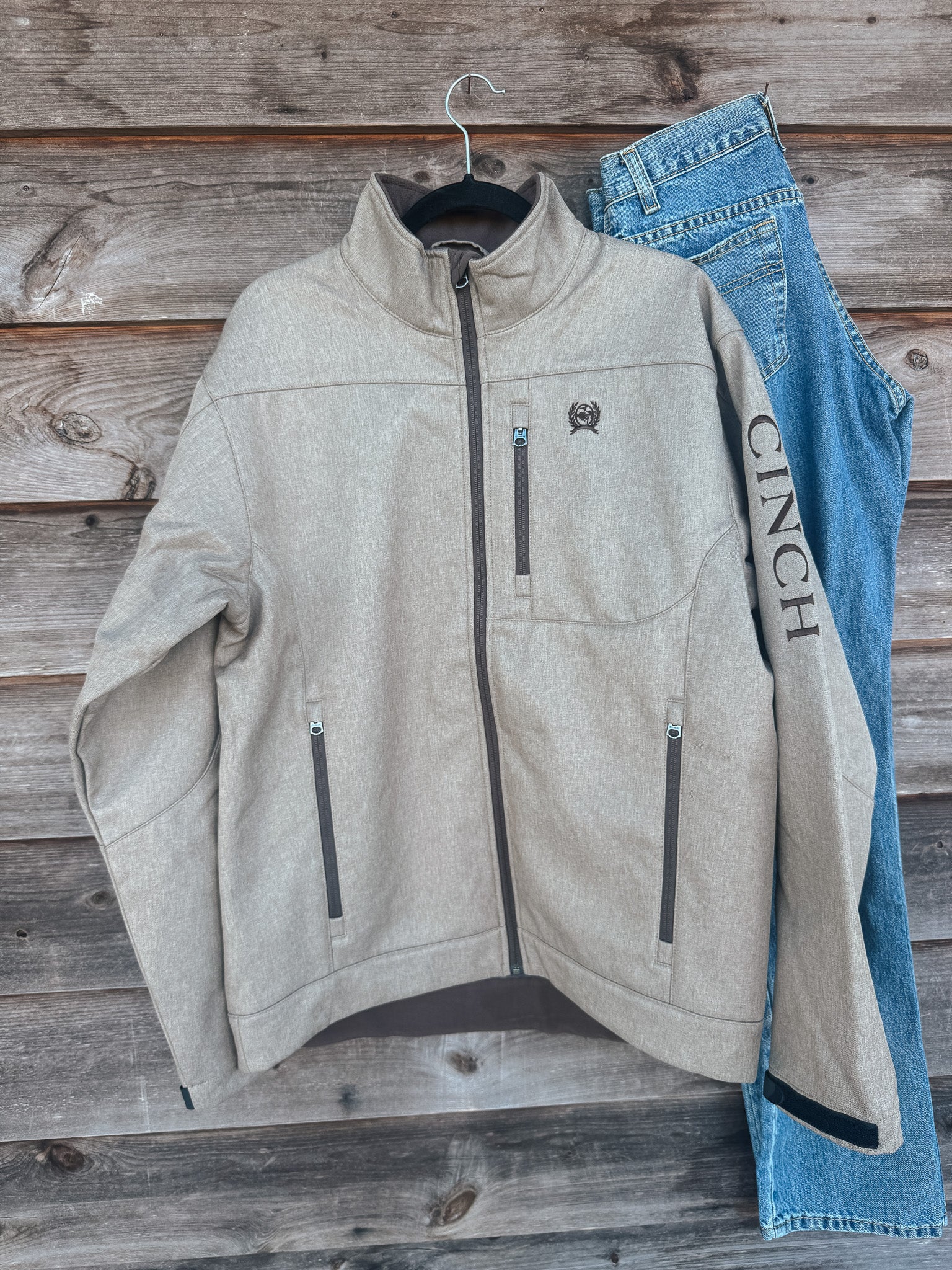 Men's Cinch Bonded Jacket in Stone