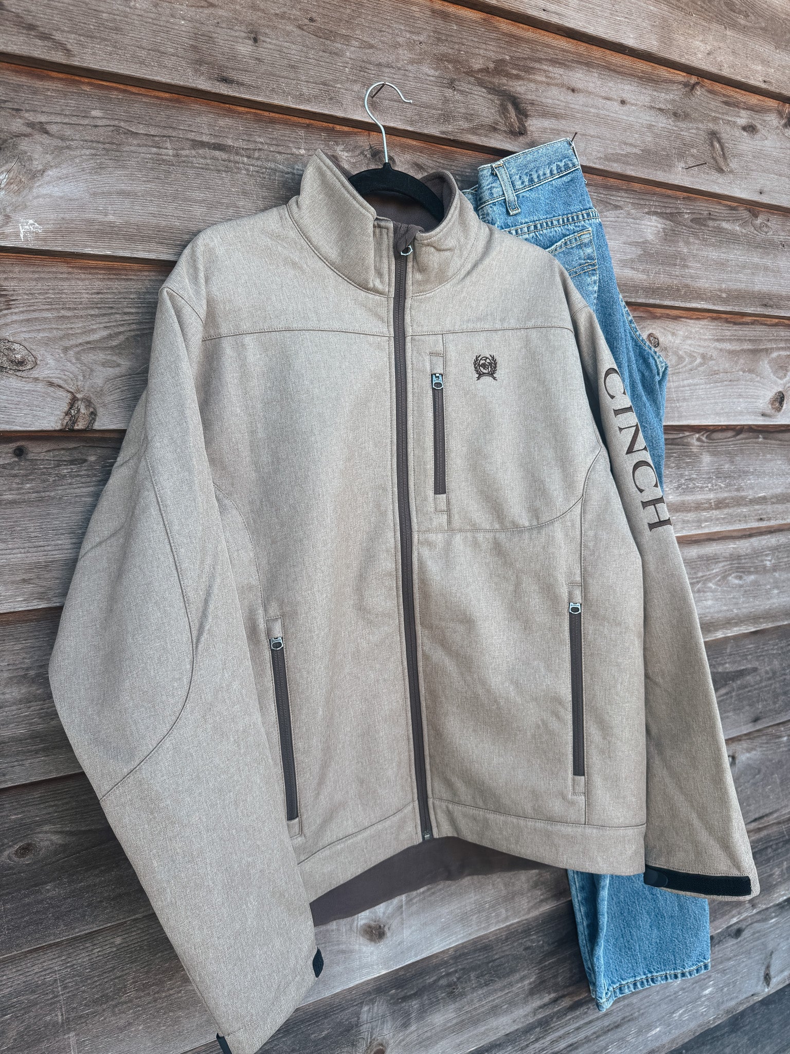 Men's Cinch Bonded Jacket in Stone