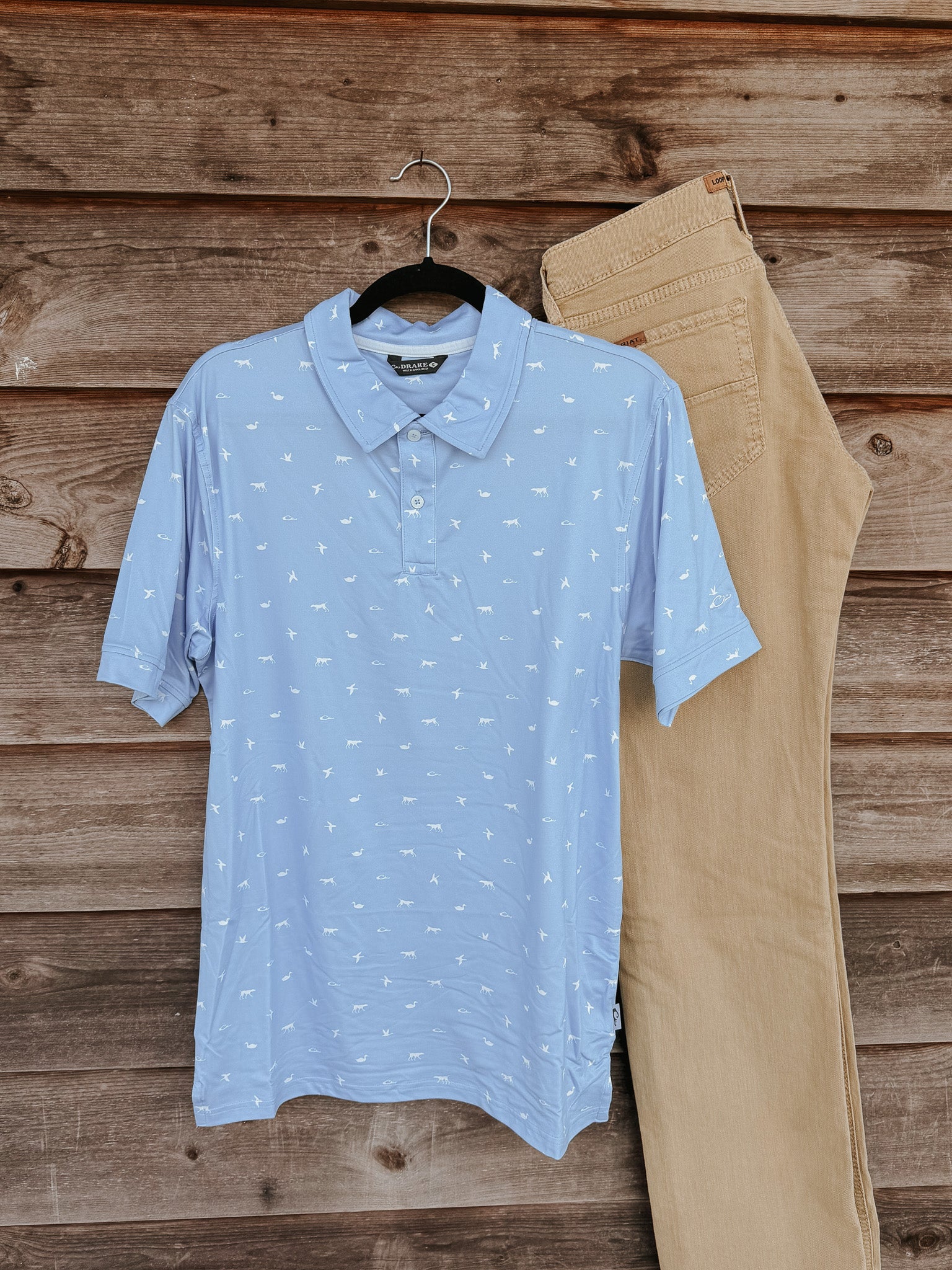 Men's Drake Performance Print Polo in Open Air