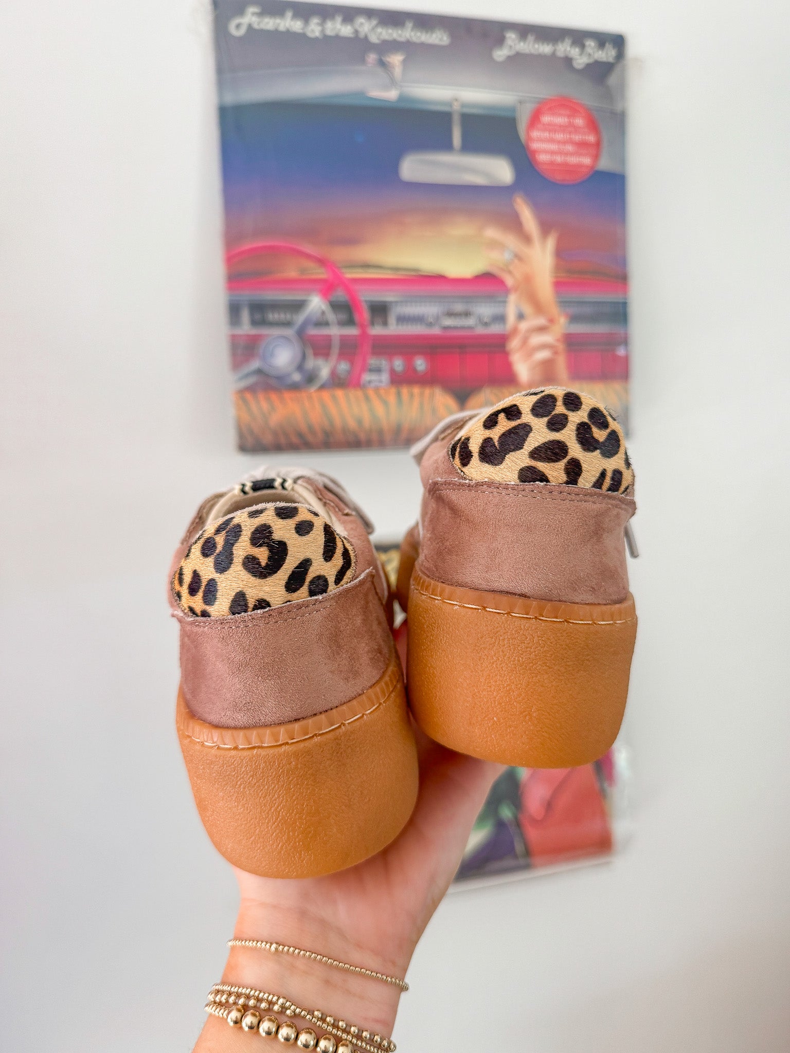 The Stacey Taupe Suede Sneakers