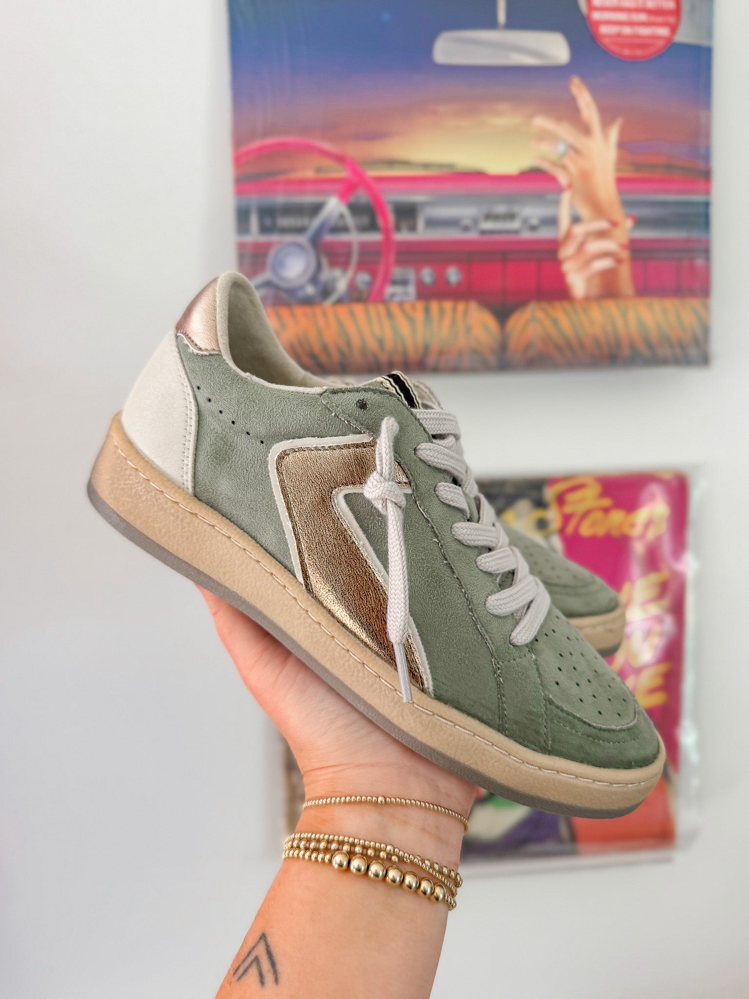 The Salma Sage Sneakers