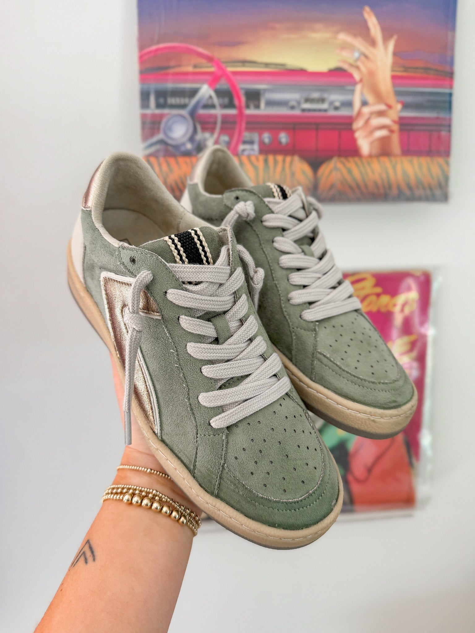 The Salma Sage Sneakers