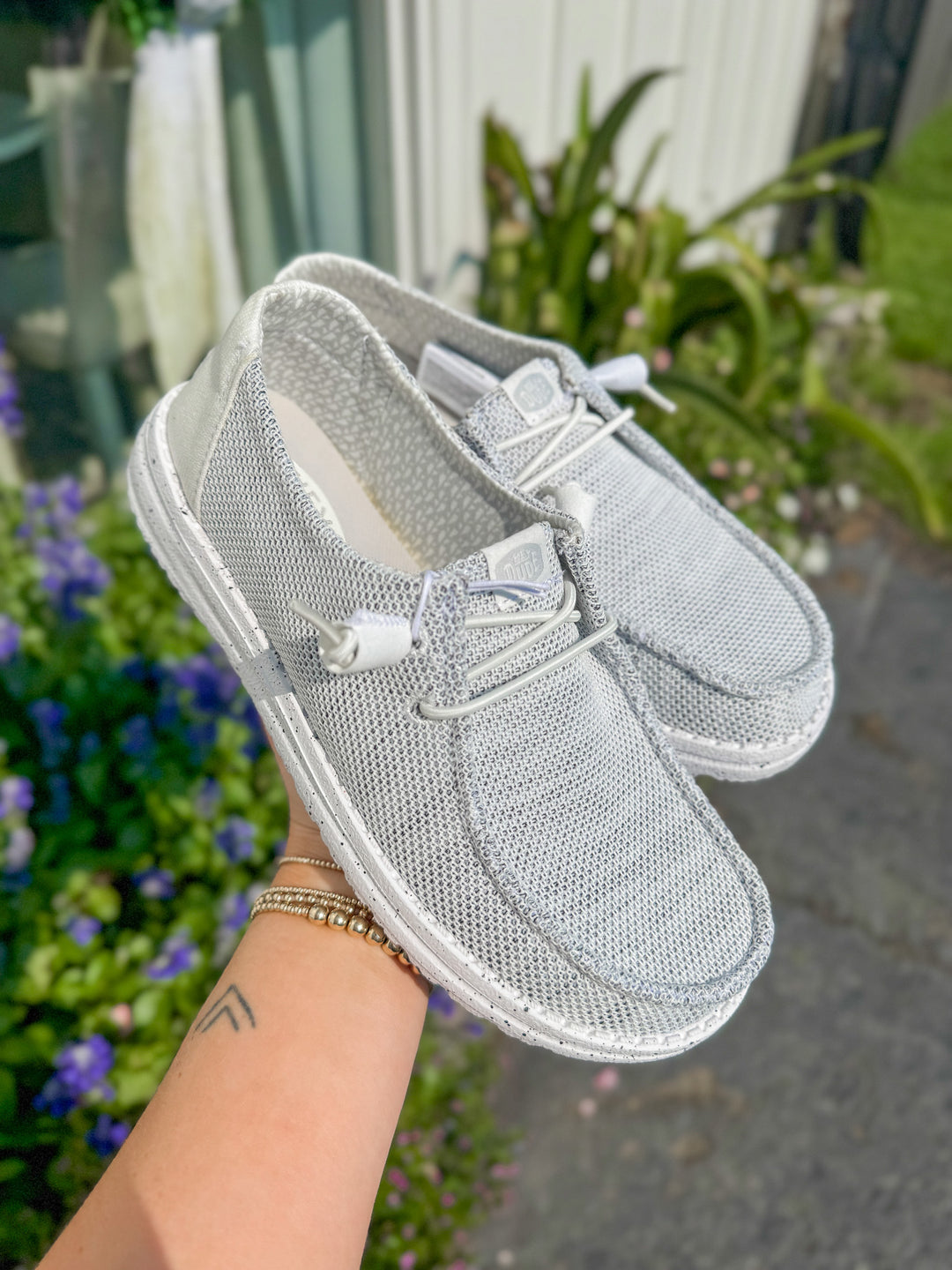 Dude Wally Wally Sox Classic Stone White Hey Dude 40014 KA Men's