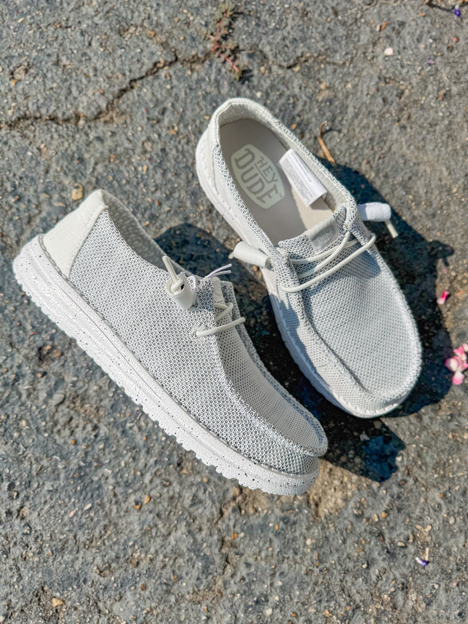 Women's Hey Dude Wendy Stretch Sox Stone White – Boot Country