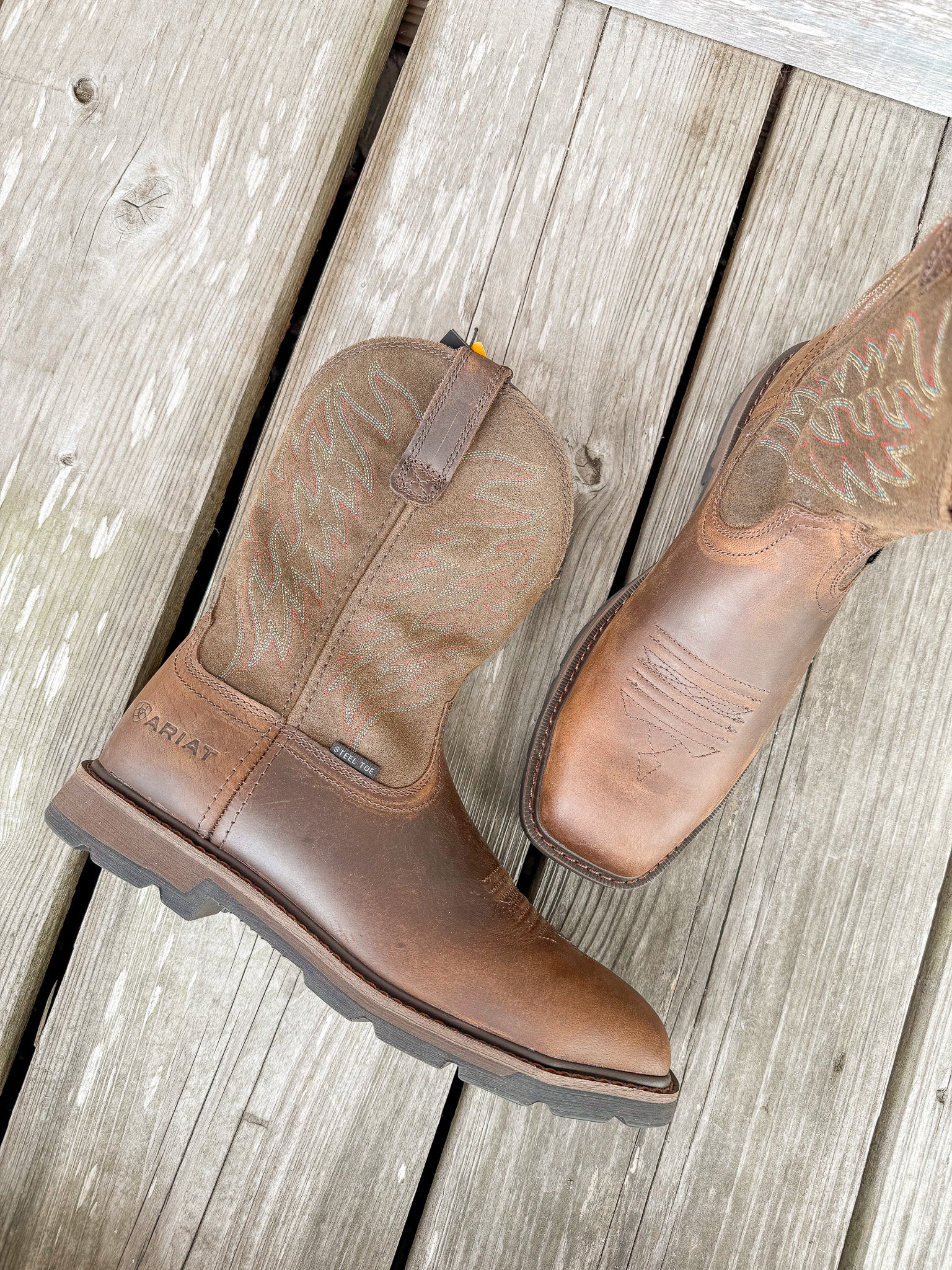 Men's Ariat Groundbreaker Wide Square Toe Steel Toe Work Boot