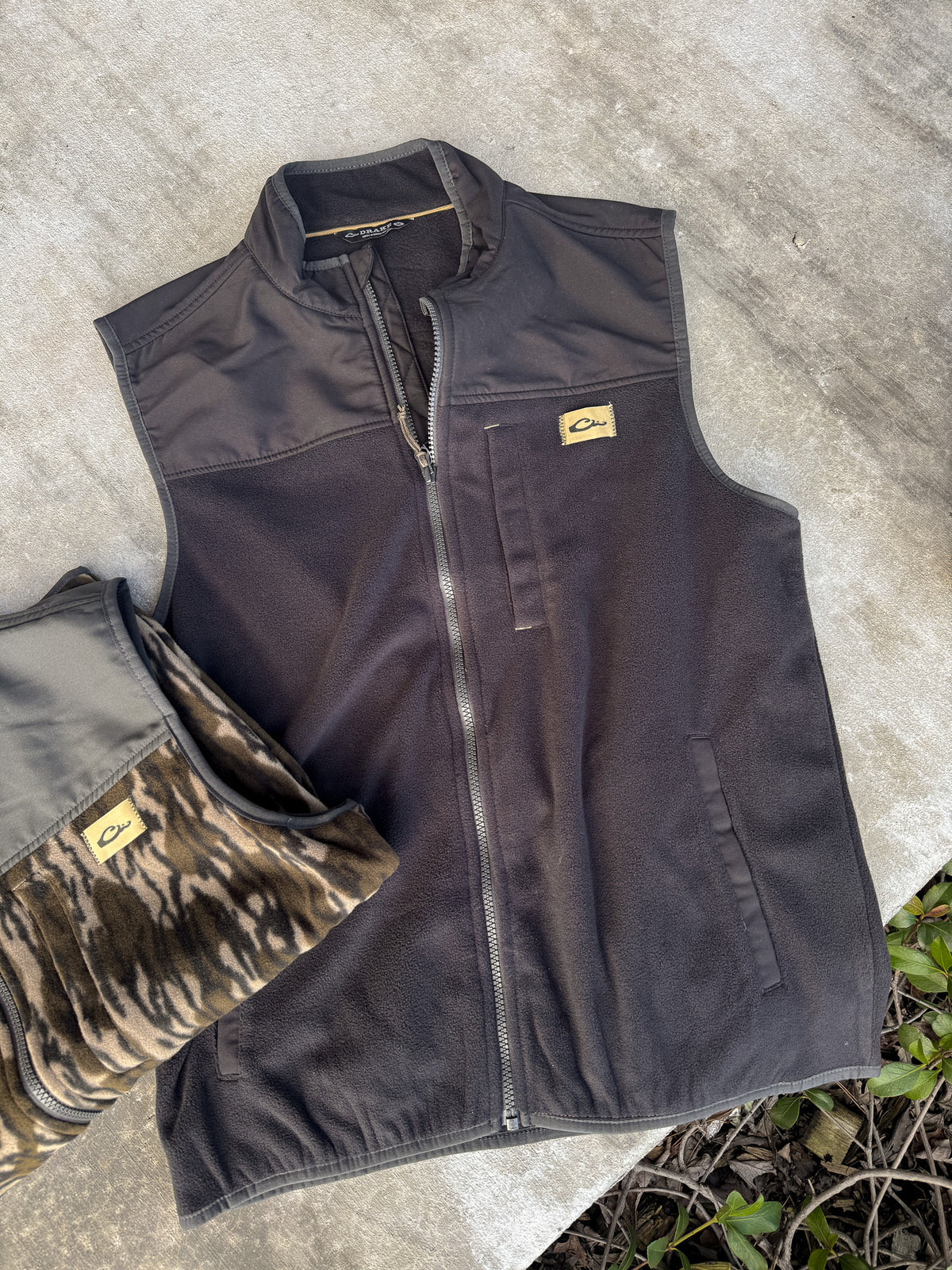 Drake | Men's Camp Fleece Vest - Black