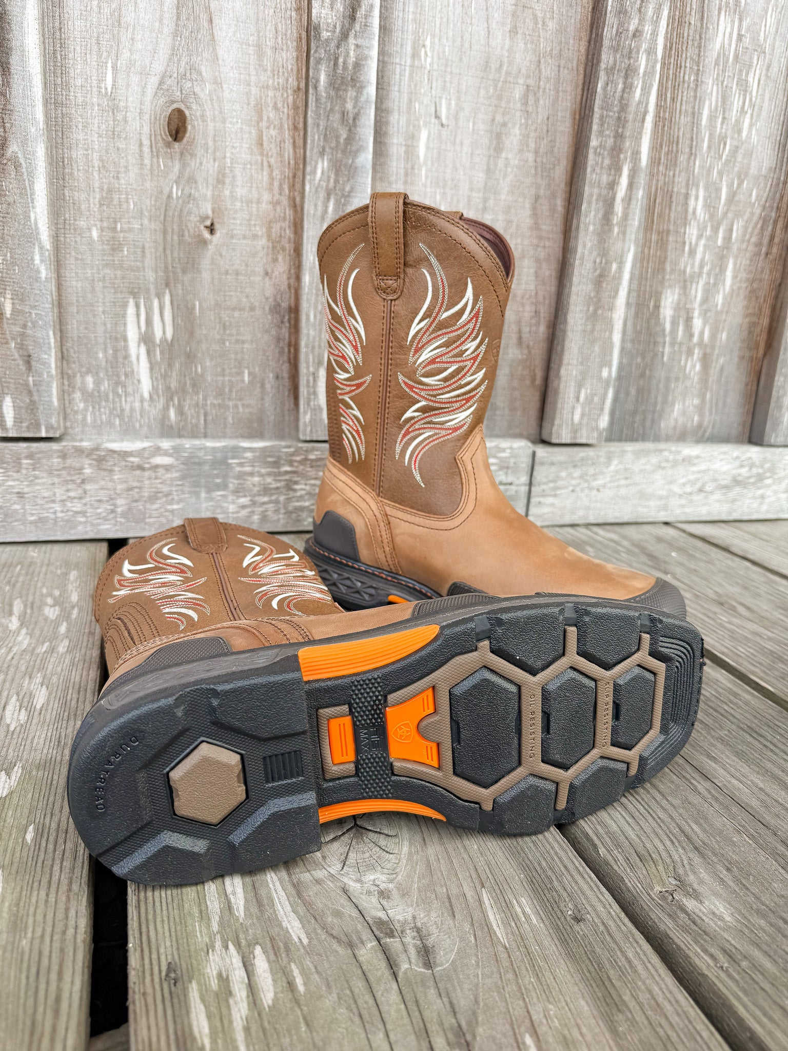 ARIAT Overdrive Pull-on Stivali Lavoro Uomo – Impermeabili, Punta Composita, Tecnologia ATS Max