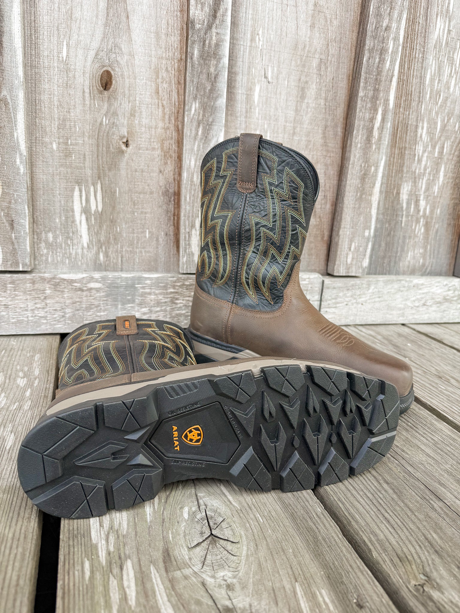 MEN'S ARIAT REBAR FLEX WATERPROOF COMPOSITE TOE WORK BOOT