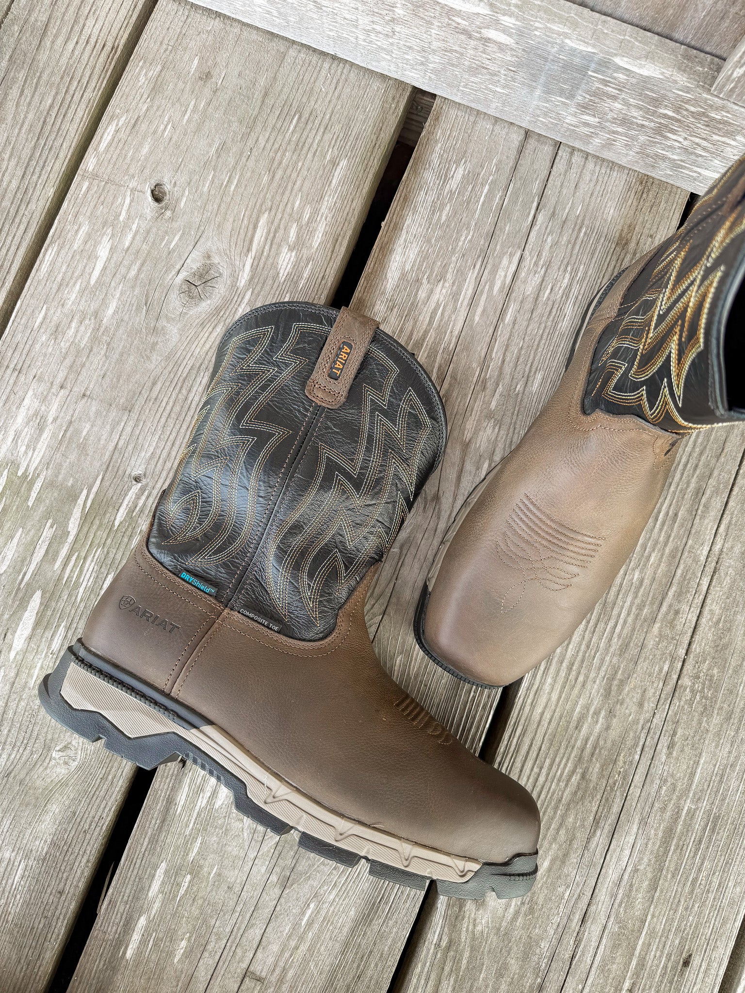 MEN'S ARIAT REBAR FLEX WATERPROOF COMPOSITE TOE WORK BOOT