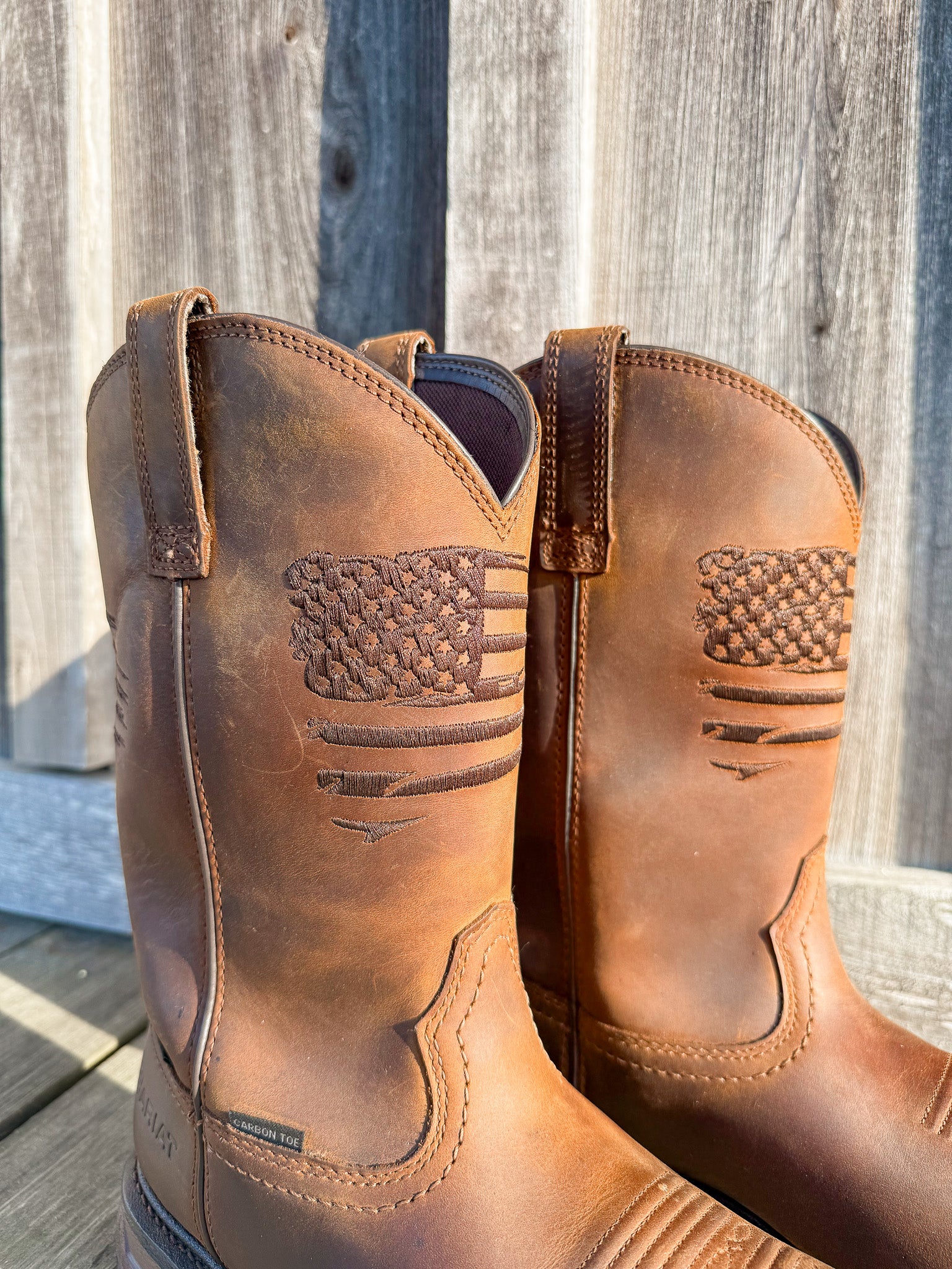 Men's Ariat WorkHog XT Patriot Waterproof Carbon Toe Work Boot