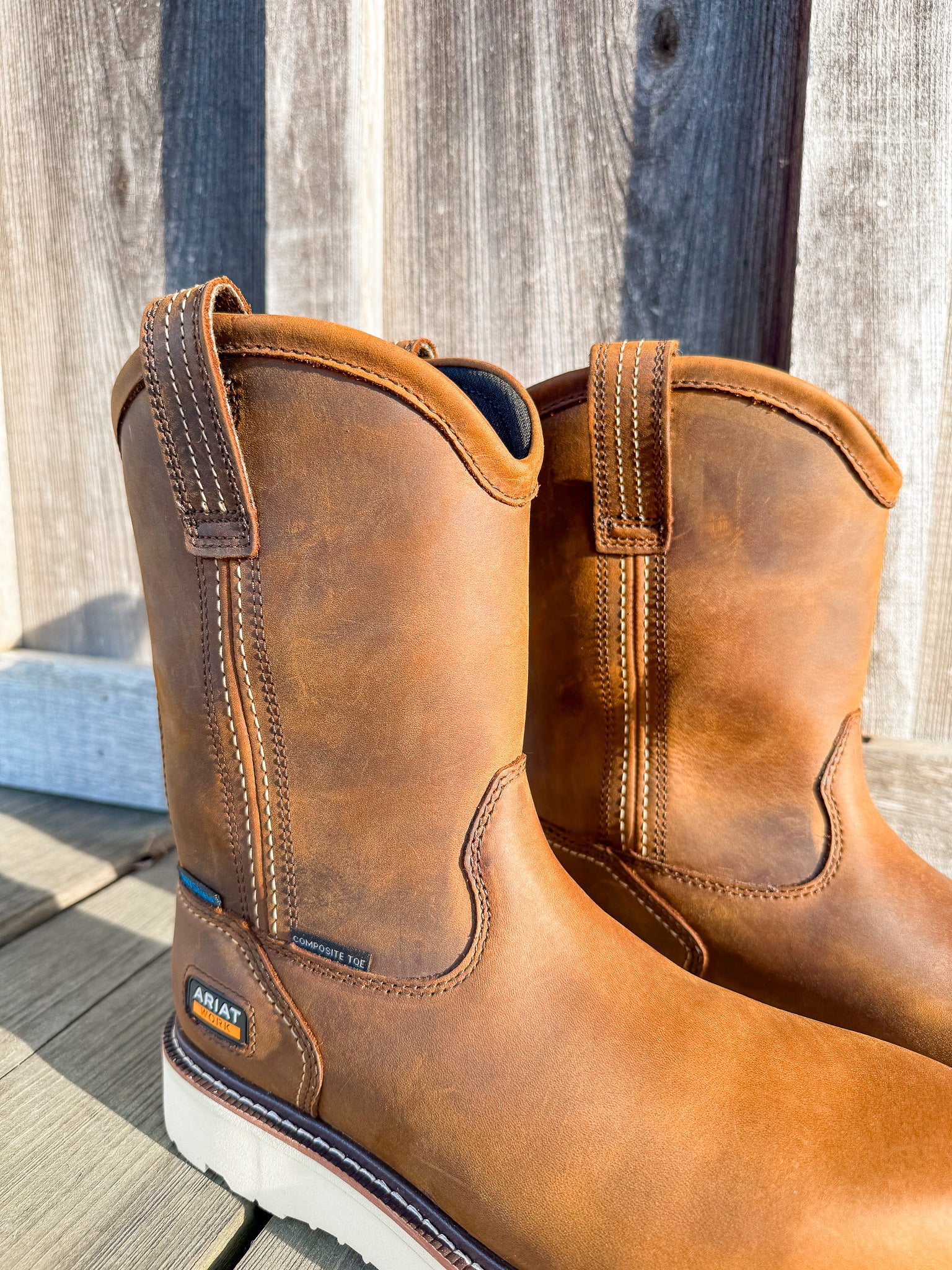 Men's Ariat Rebar Wedge Pull-On Waterproof Composite Toe Work Boot