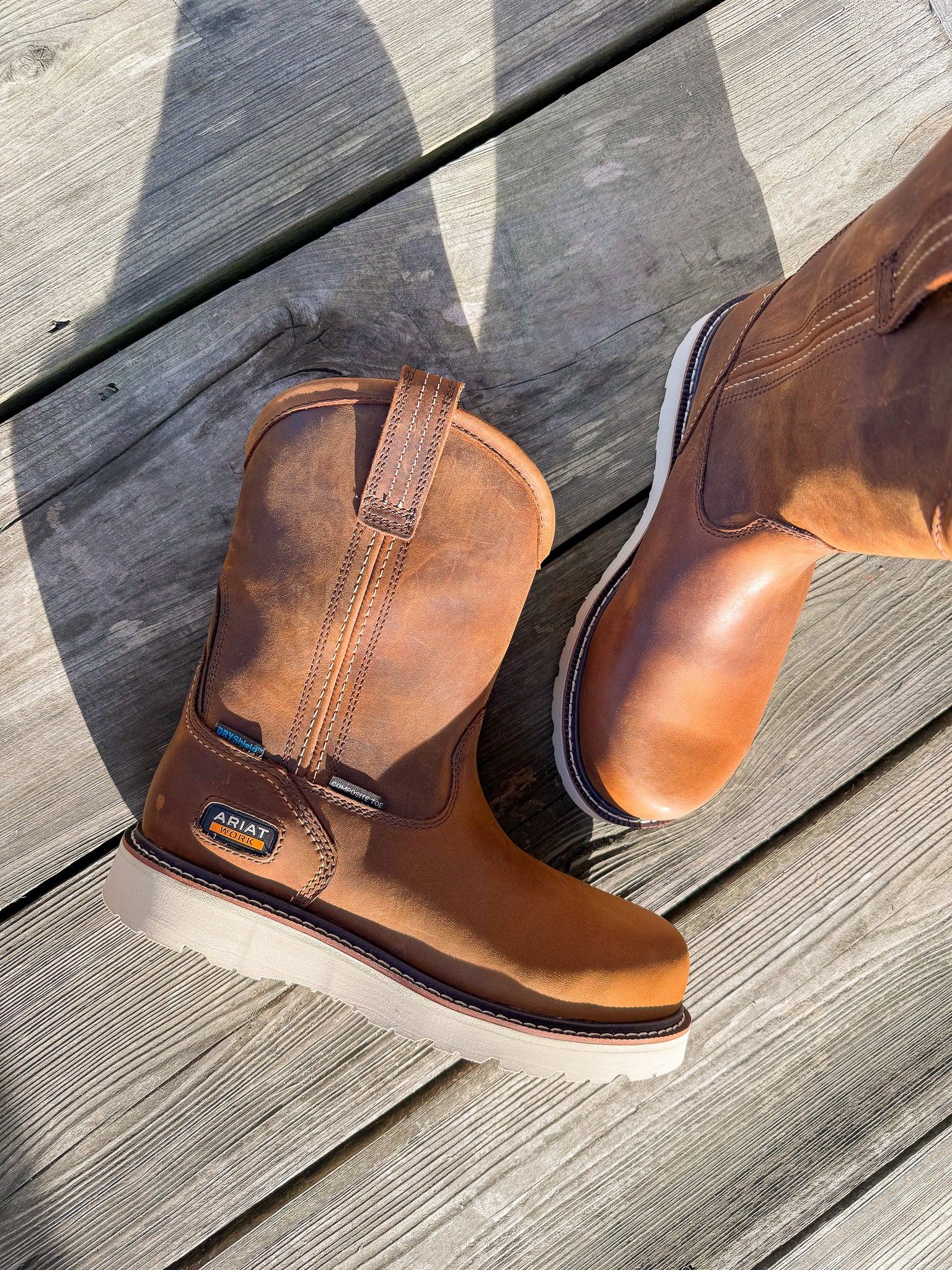 Men's Ariat Rebar Wedge Pull-On Waterproof Composite Toe Work Boot