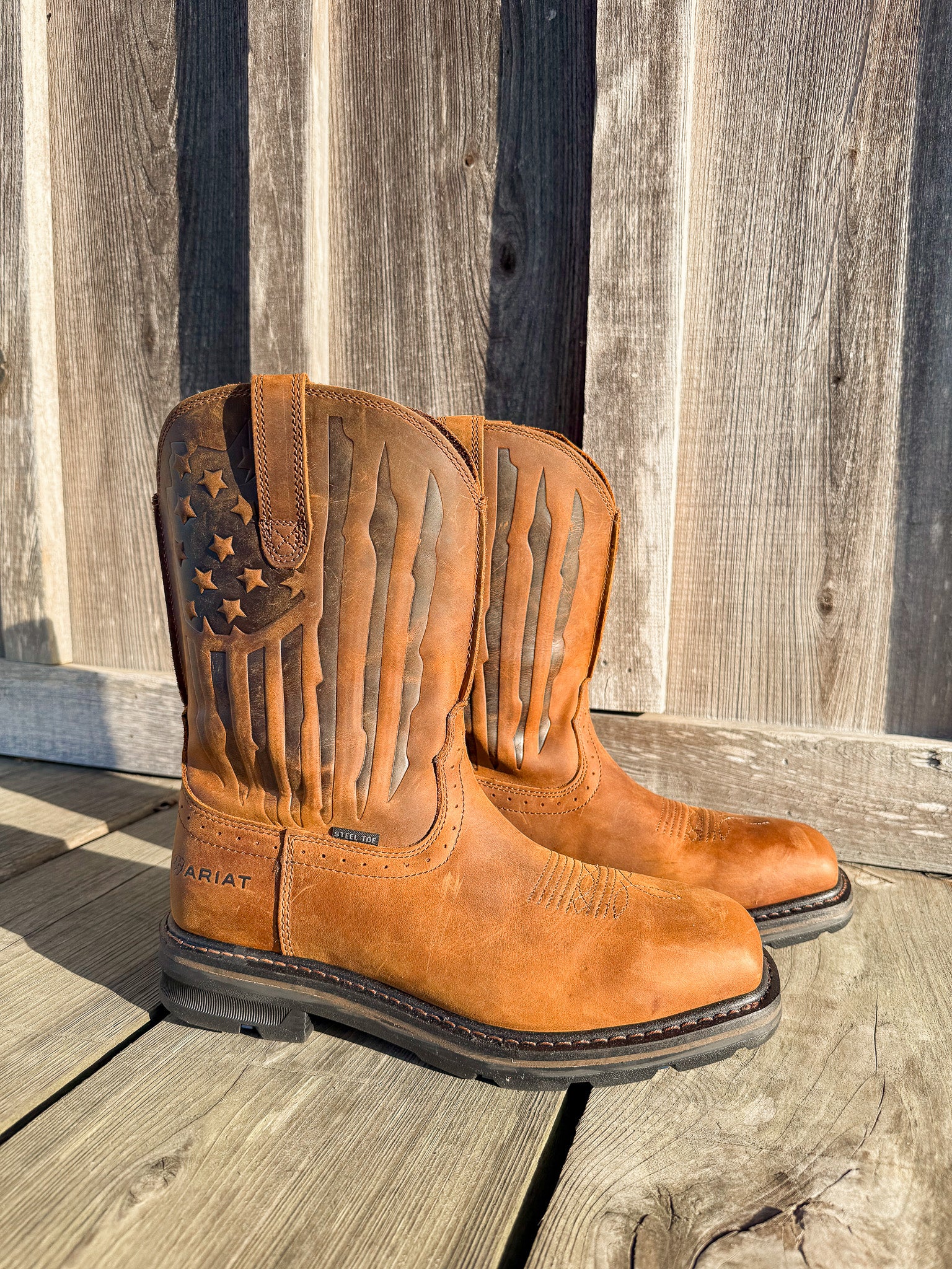 Men's Ariat Sierra Shock Shield Patriot Steel Toe Work Boot