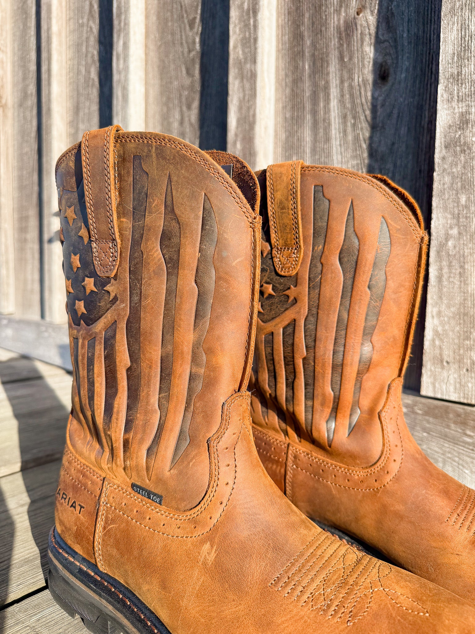 Men's Ariat Sierra Shock Shield Patriot Steel Toe Work Boot