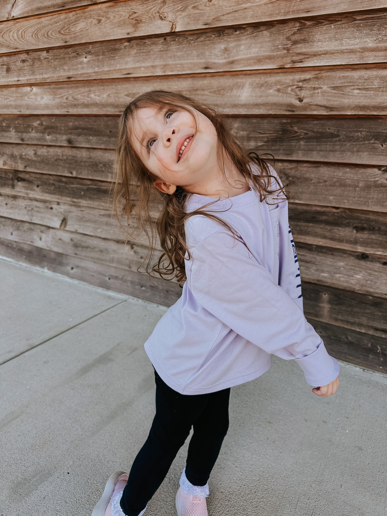 Carhartt Toddler & Kid's Long Sleeve Logo T-Shirt in Purple