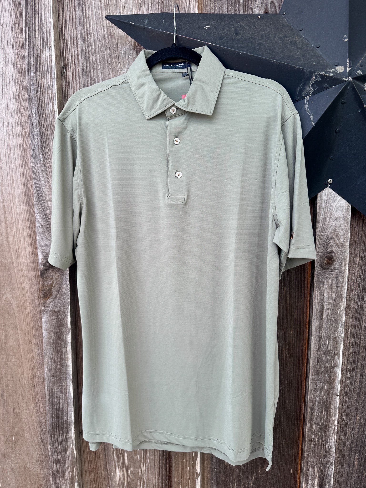 Men's Southern Marsh Brownhills Performance Polo in Stonewall Olive