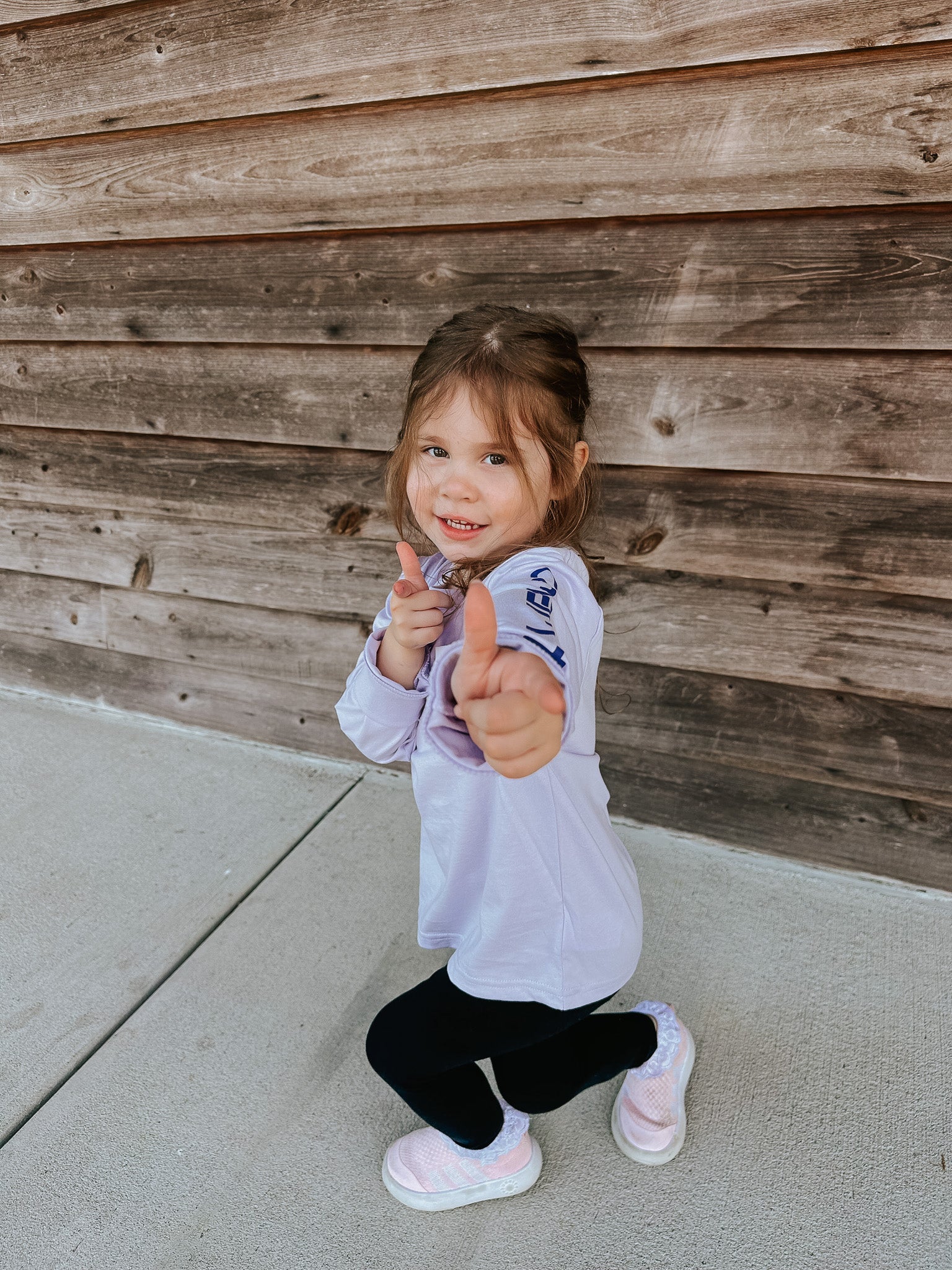 Carhartt Toddler & Kid's Long Sleeve Logo T-Shirt in Purple
