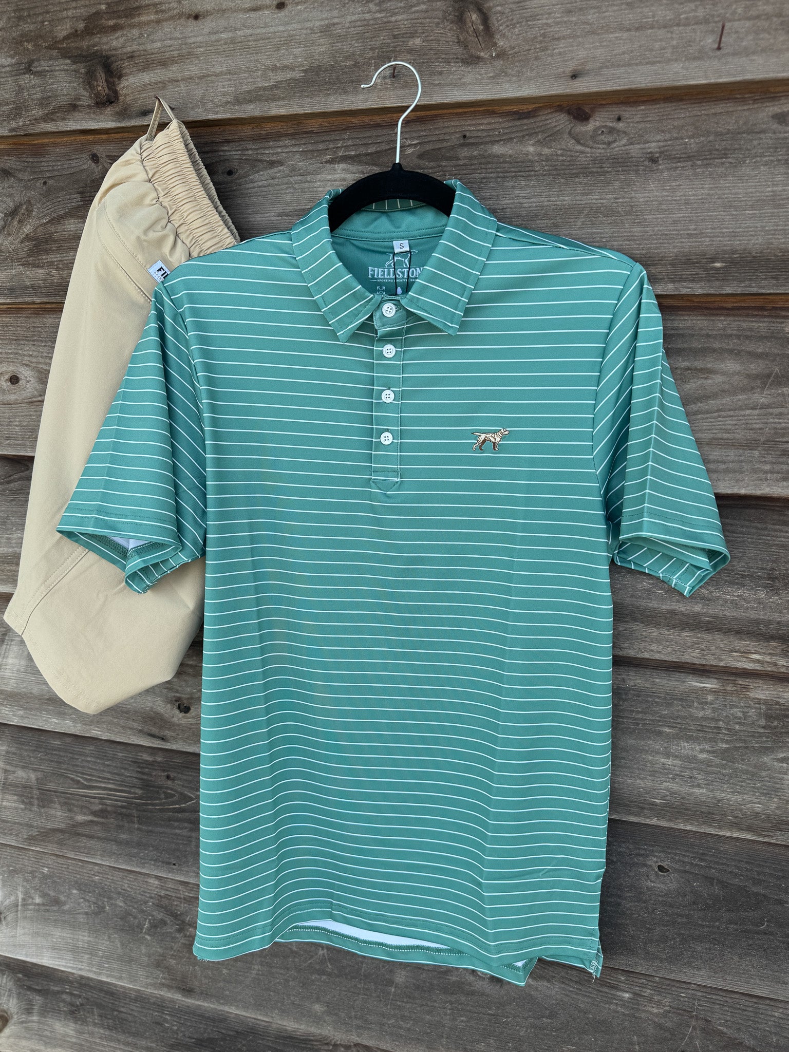 Men's Fieldstone Clubhouse Green Polo