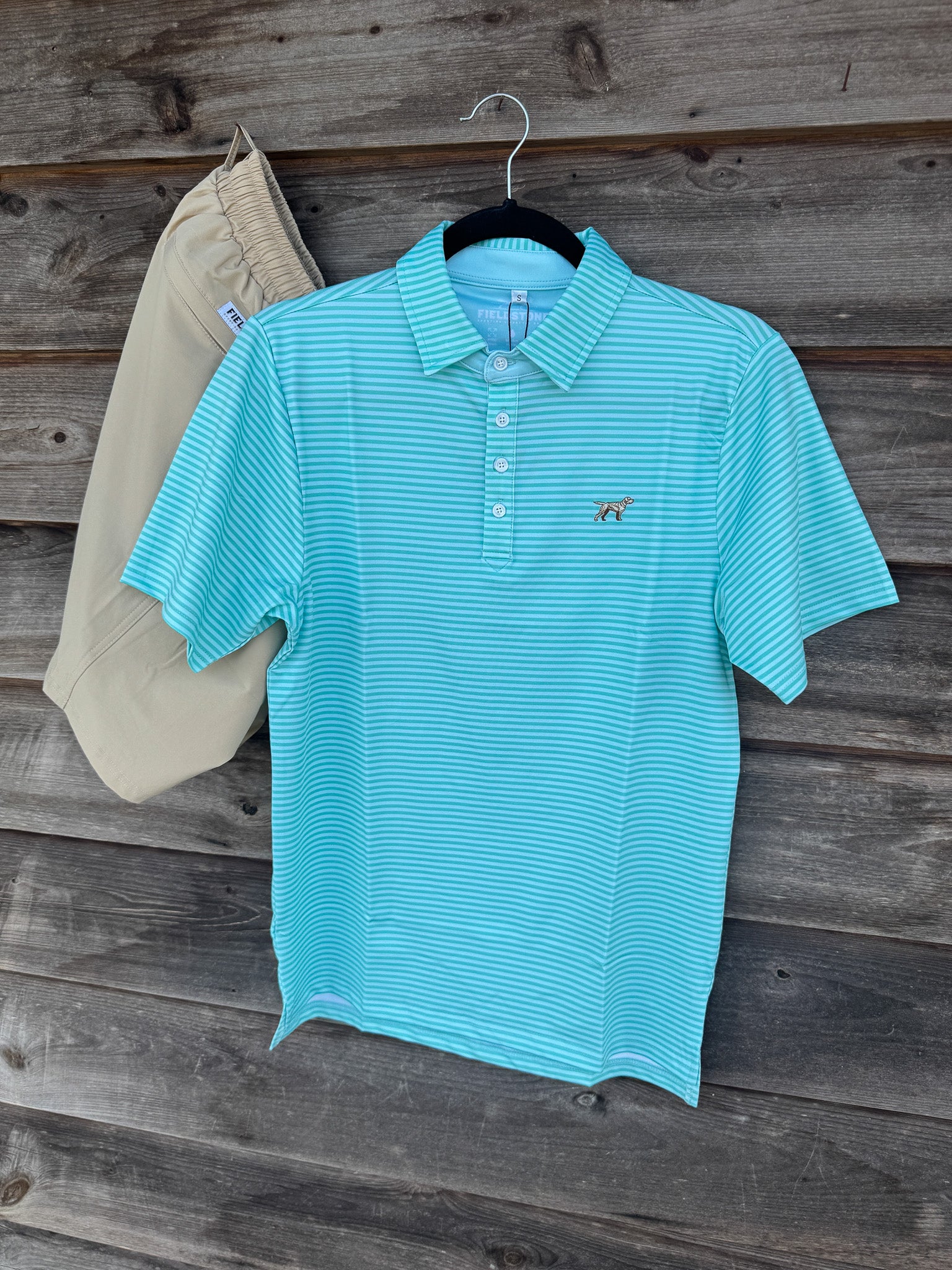 Men's Fieldstone Signature Polo in Seafoam