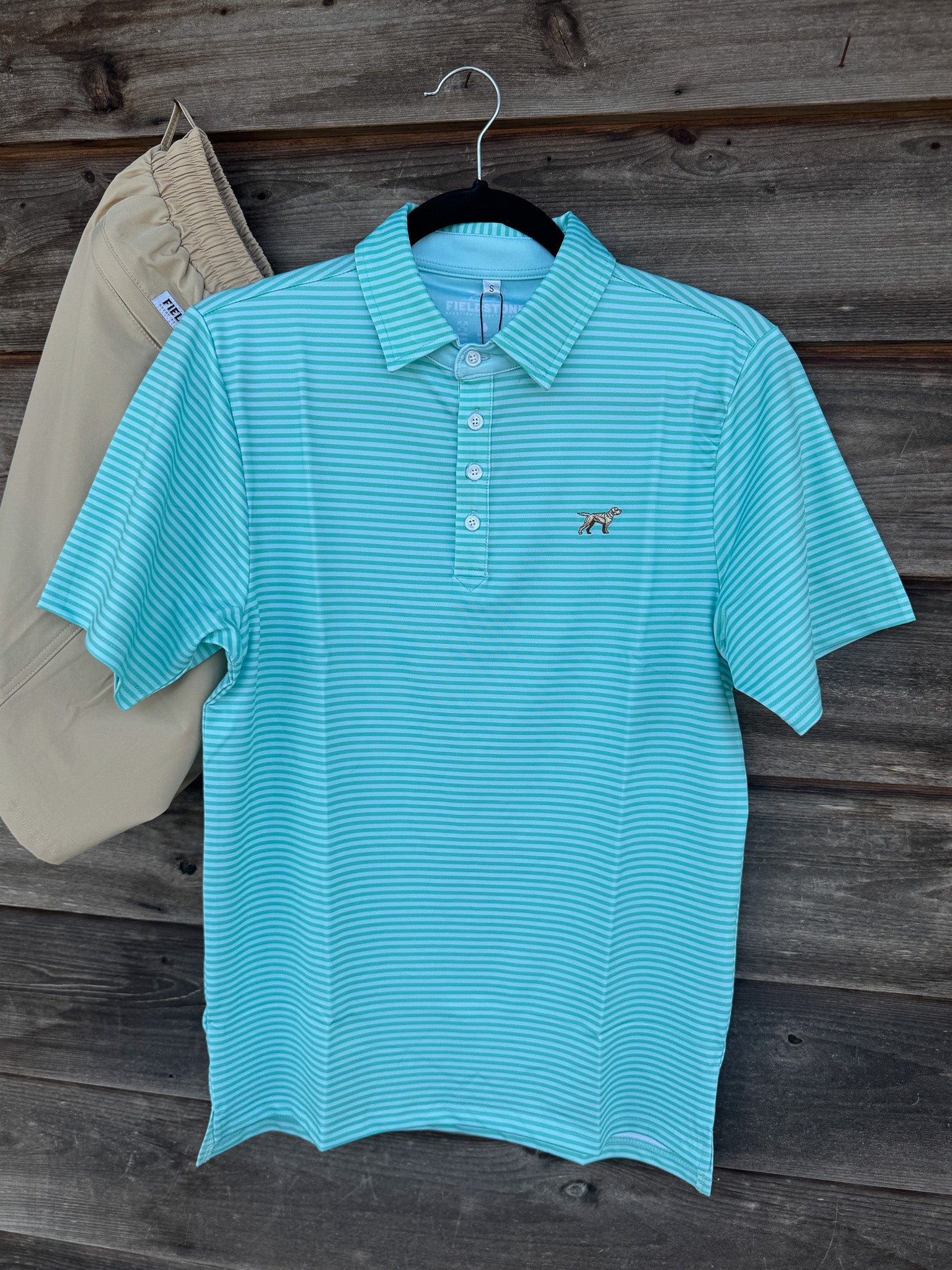 Men's Fieldstone Signature Polo in Seafoam