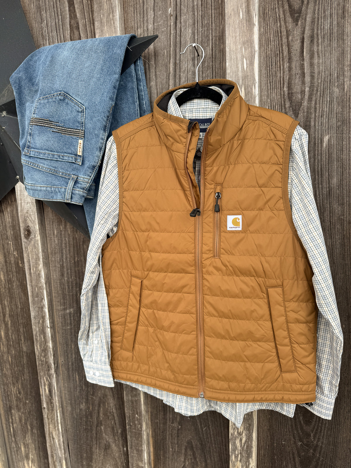 Local Boy | Faulk Dress Shirt in Slate/Rust/Navy