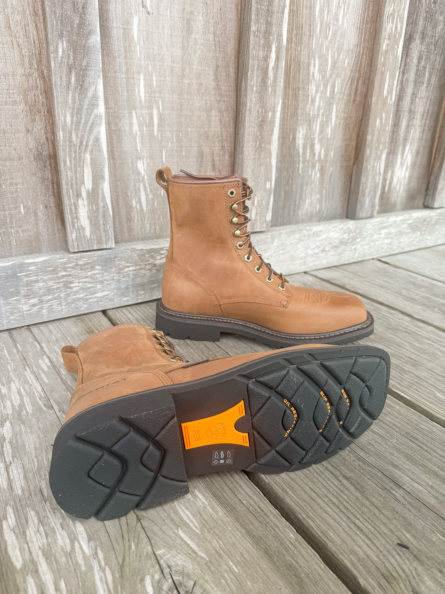 Men's Ariat Cascade 8" Wide Square Toe Steel Toe Work Boot