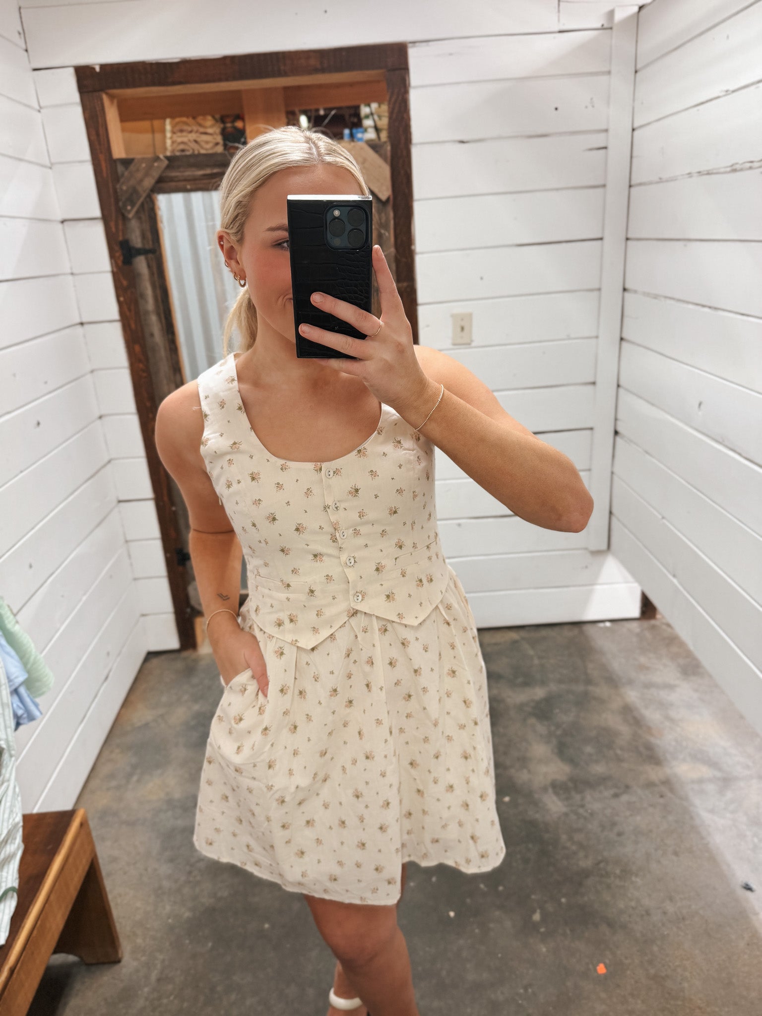 Stop & Stare Floral Vest Mini Dress