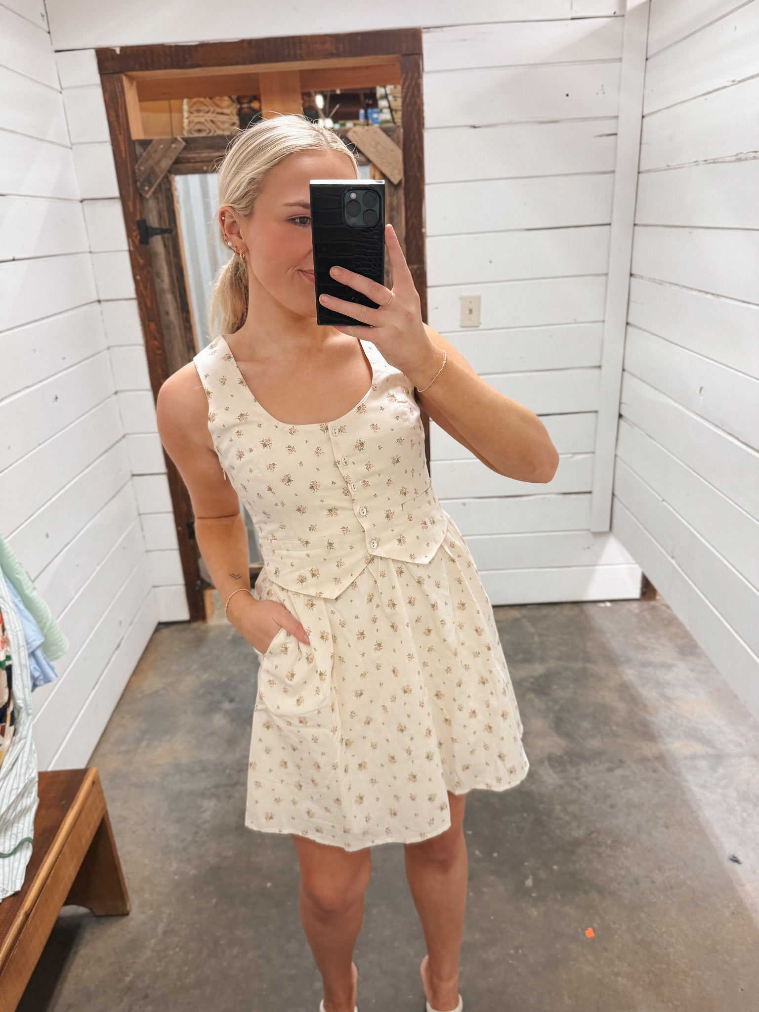 Stop & Stare Floral Vest Mini Dress