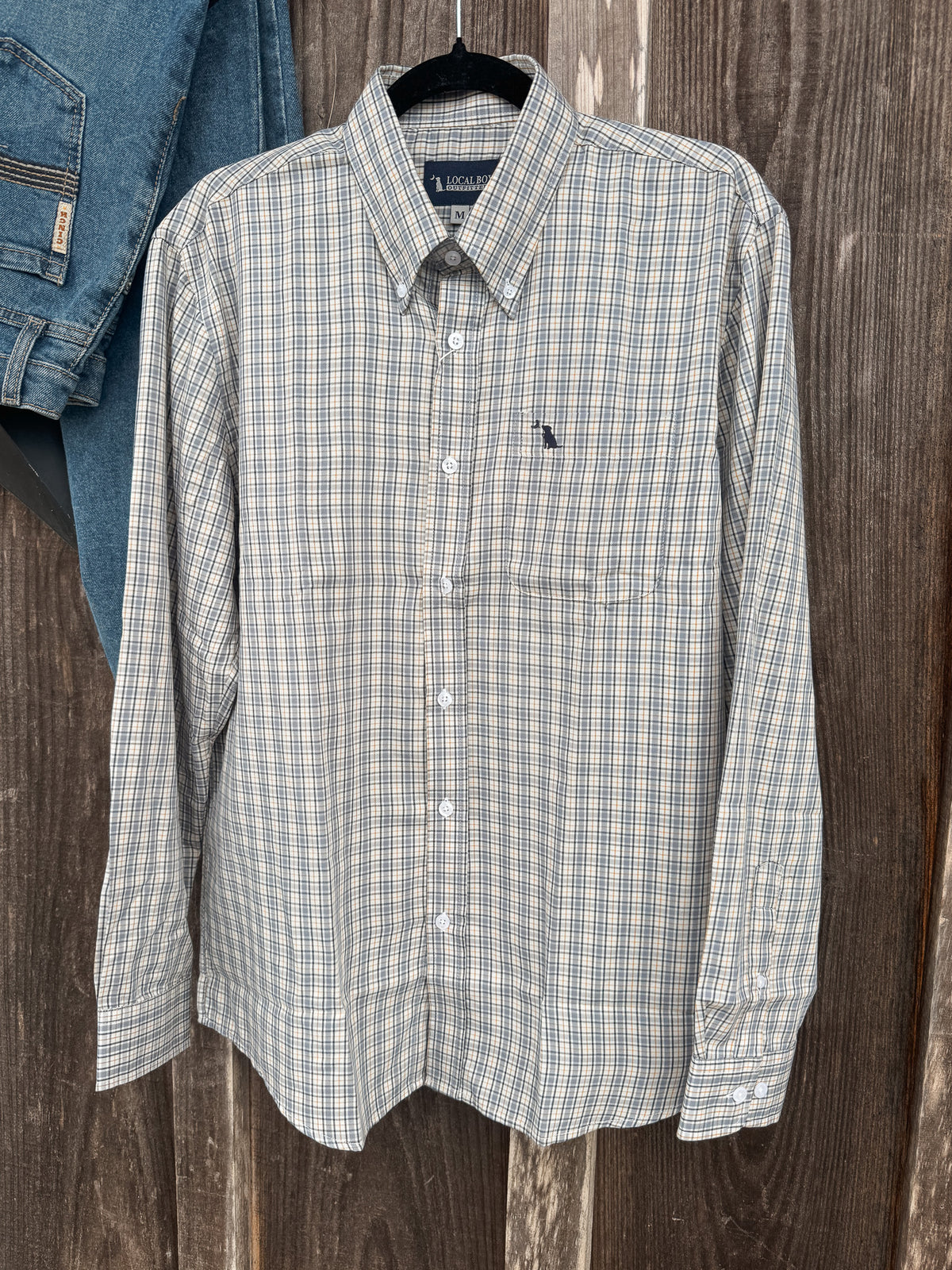 Local Boy | Faulk Dress Shirt in Slate/Rust/Navy