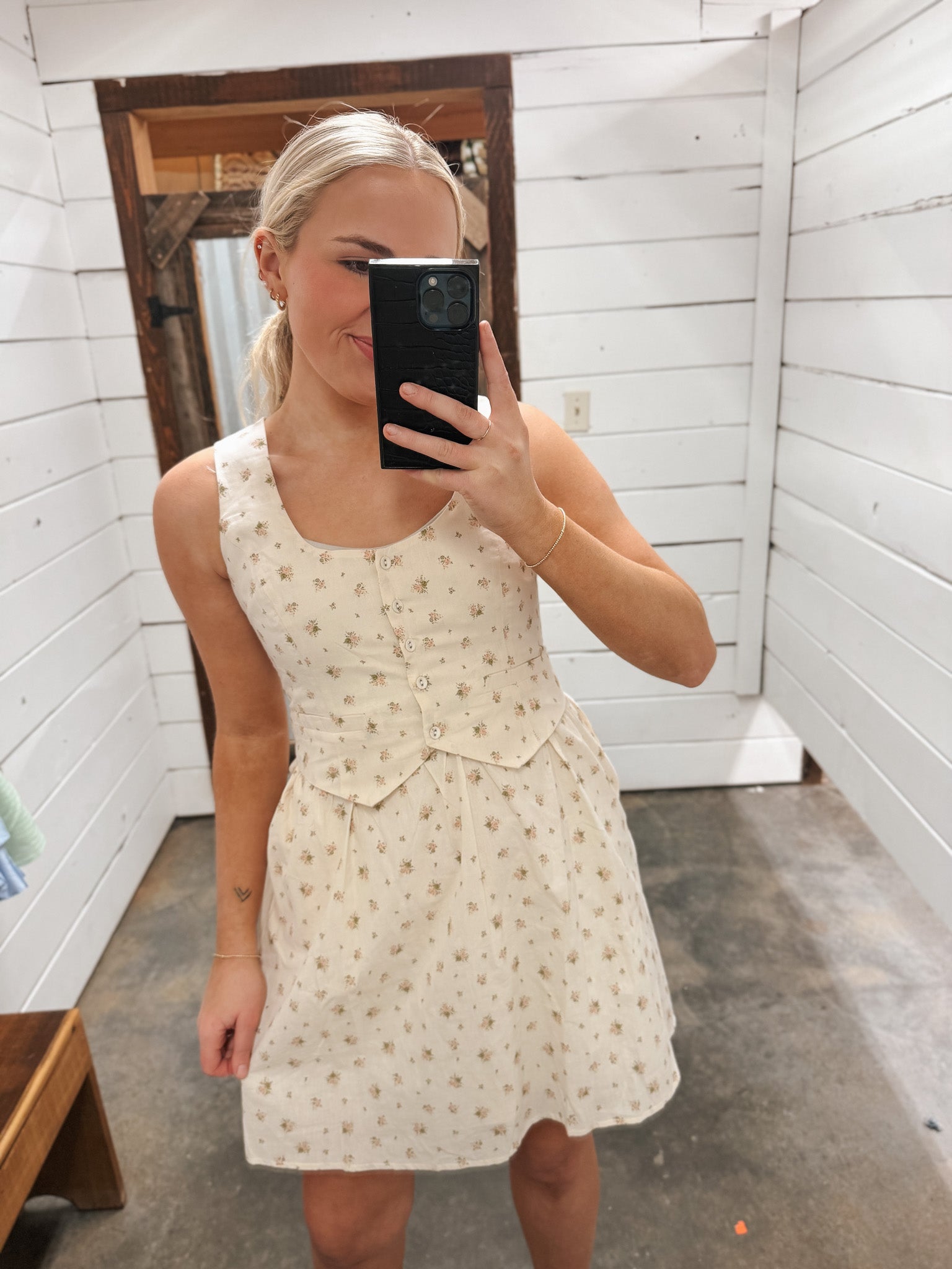 Stop & Stare Floral Vest Mini Dress