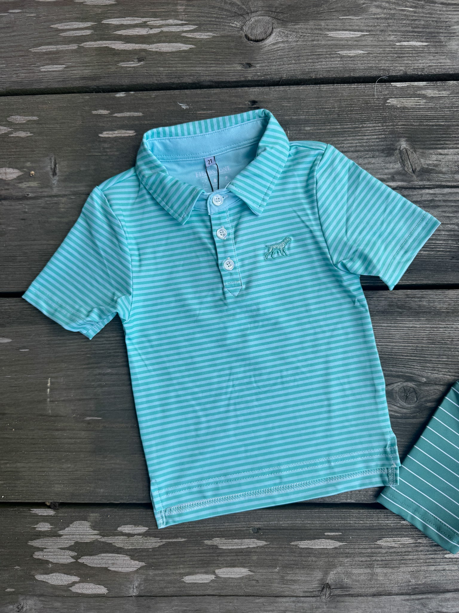 Youth Fieldstone Signature Performance Polo in Seafoam